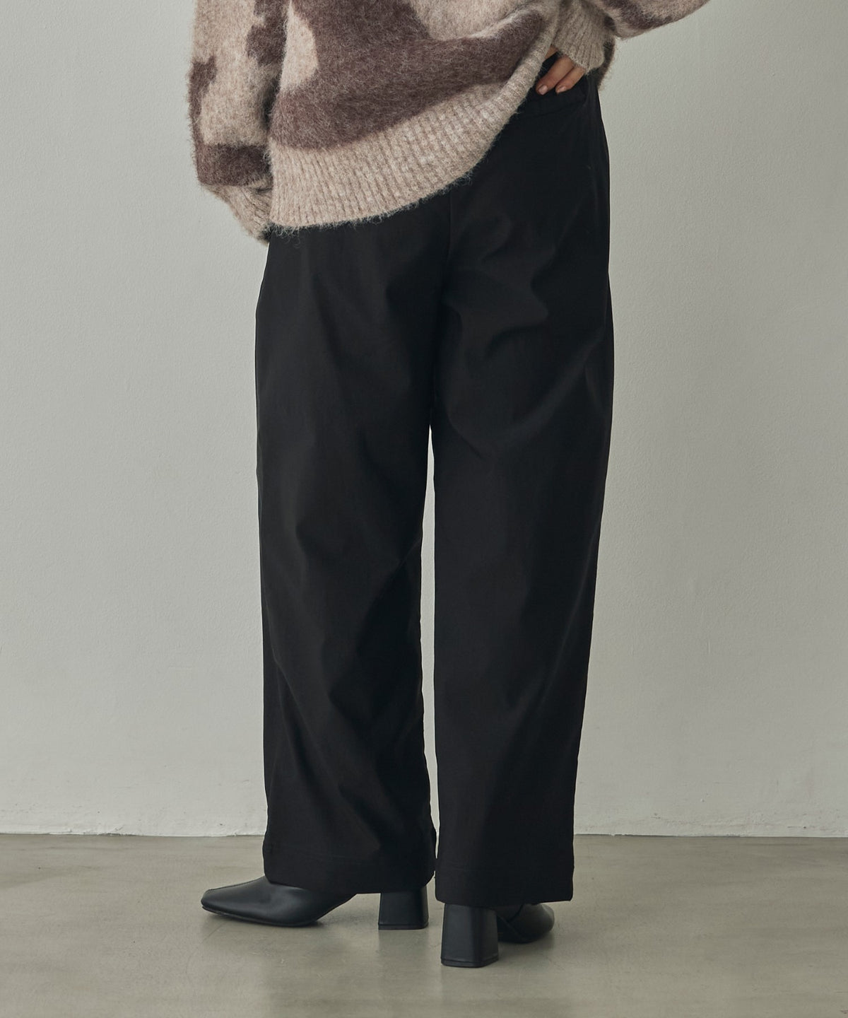 [STRETCH] BRUSHED-LINING BARIRAKU STRAIGHT TROUSERS