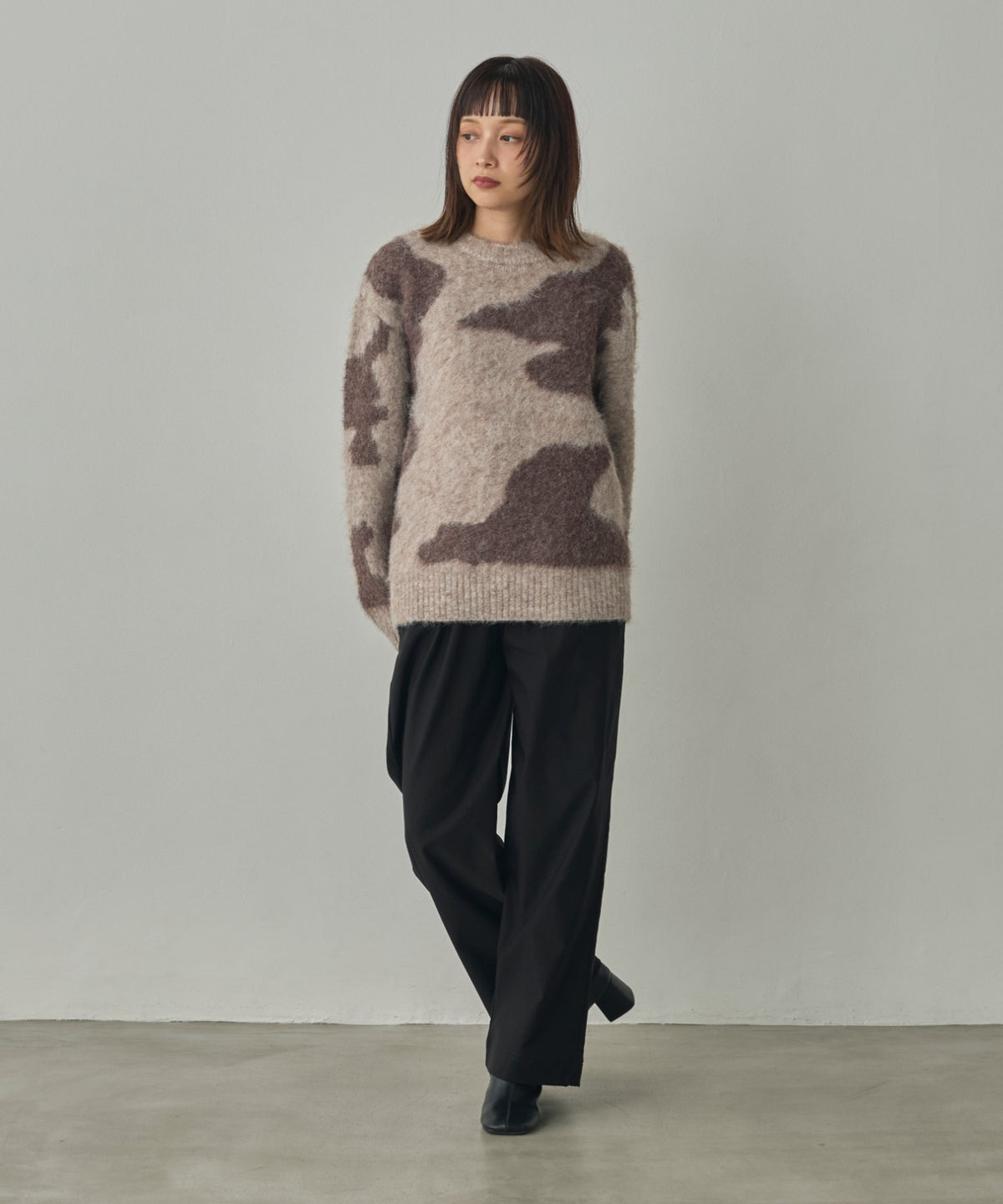 [STRETCH] BRUSHED-LINING BARIRAKU STRAIGHT TROUSERS