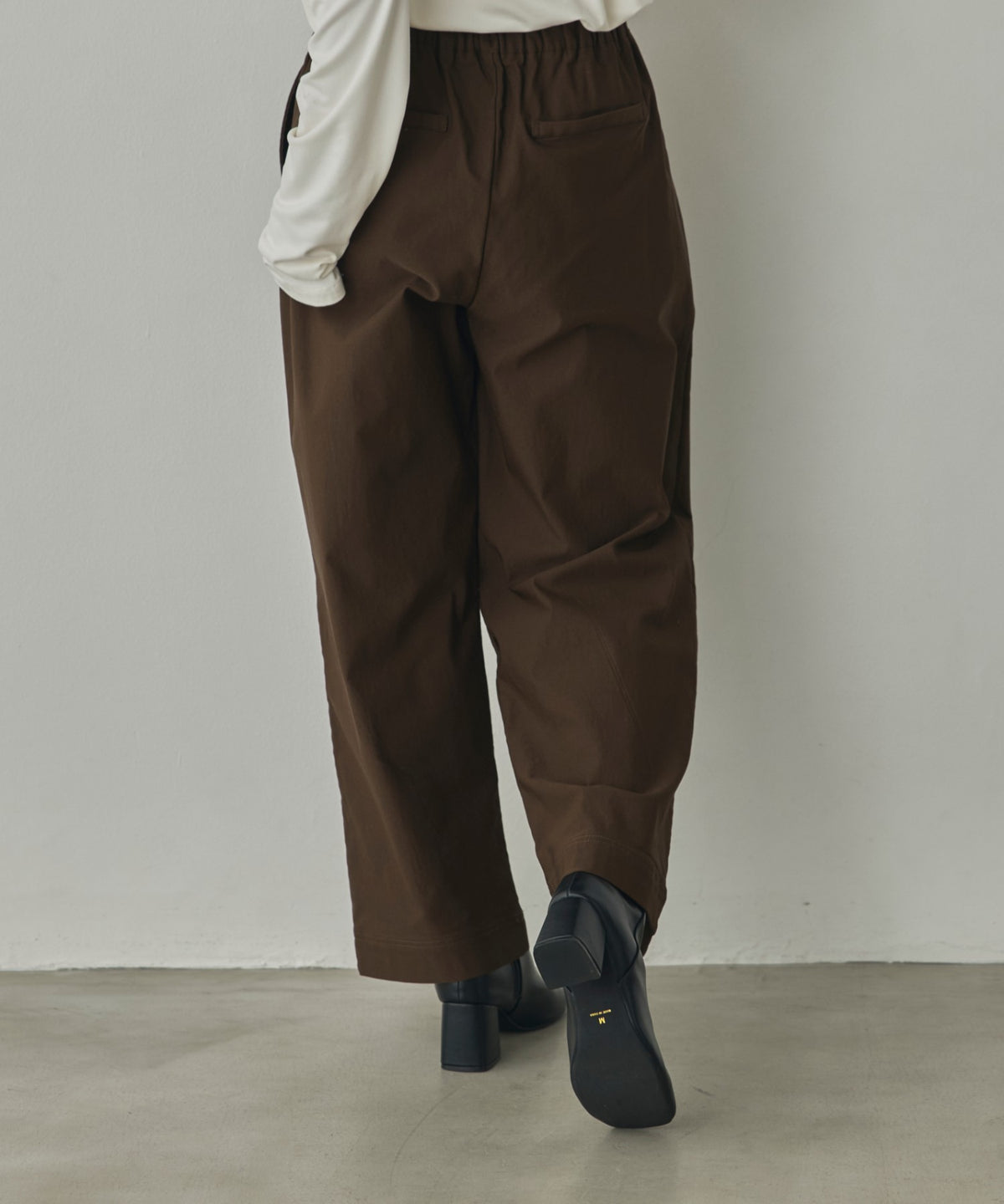 [STRETCH] BRUSHED-LINING BARIRAKU STRAIGHT TROUSERS