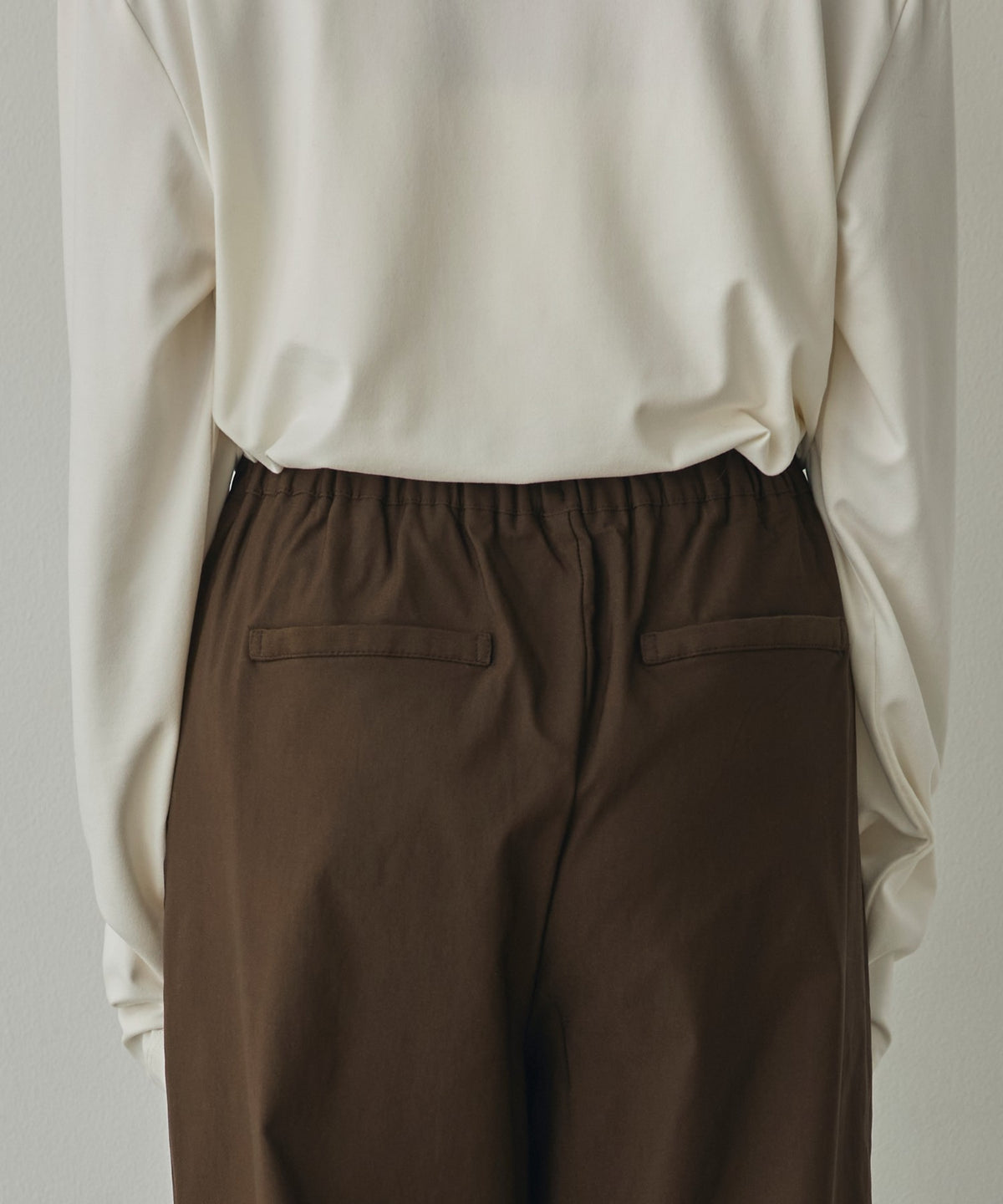 [STRETCH] BRUSHED-LINING BARIRAKU STRAIGHT TROUSERS
