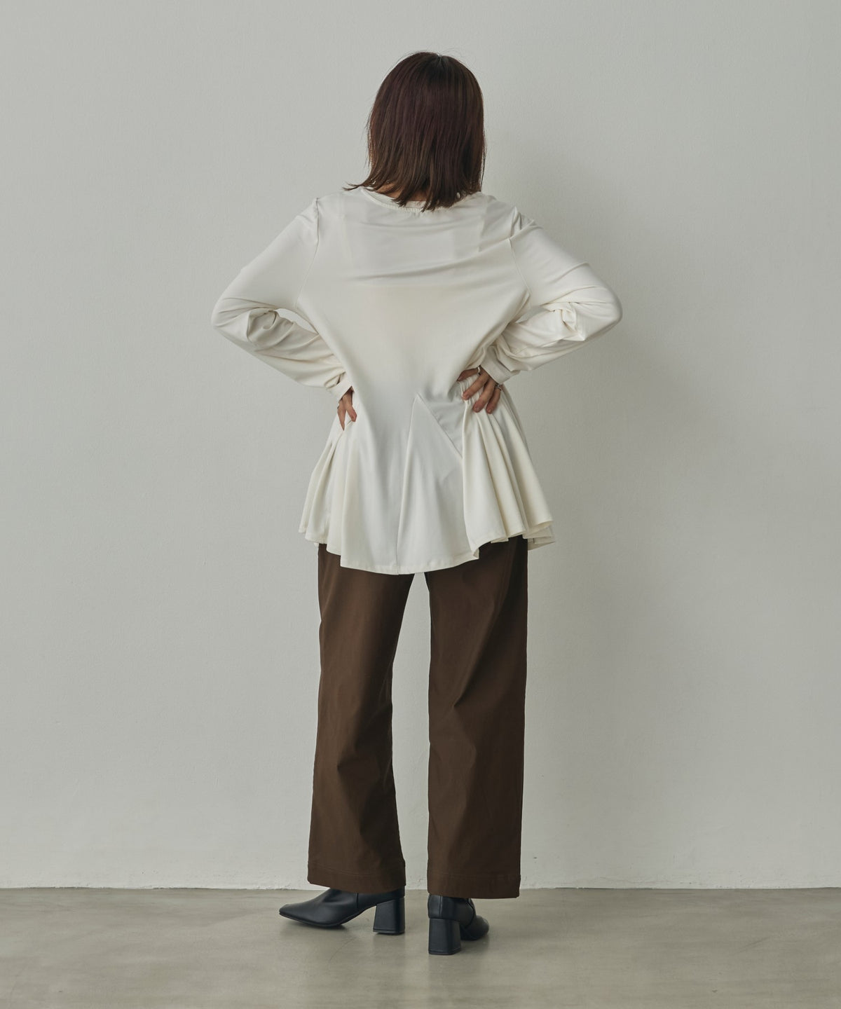[STRETCH] BRUSHED-LINING BARIRAKU STRAIGHT TROUSERS