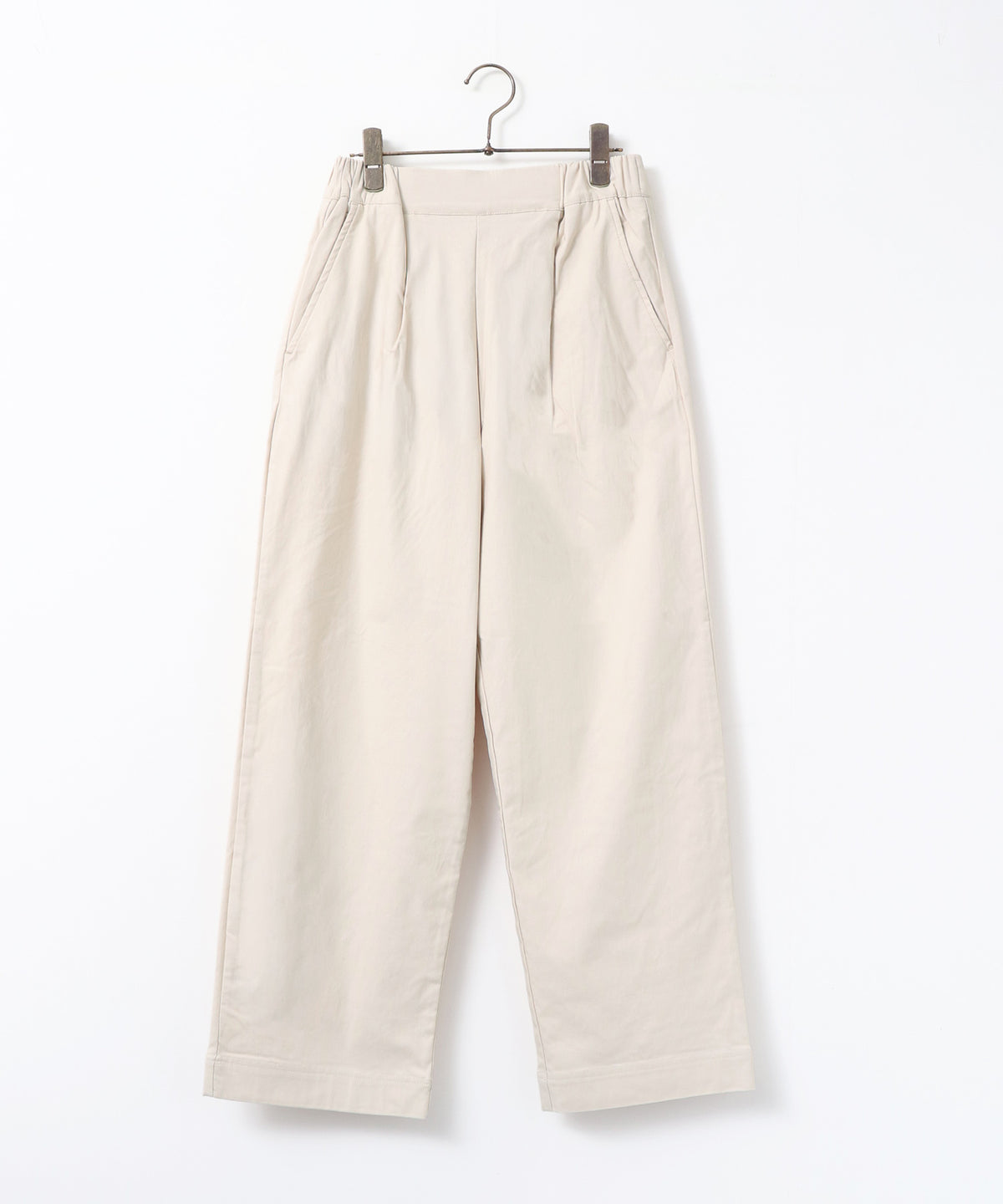 [STRETCH] BRUSHED-LINING BARIRAKU STRAIGHT TROUSERS