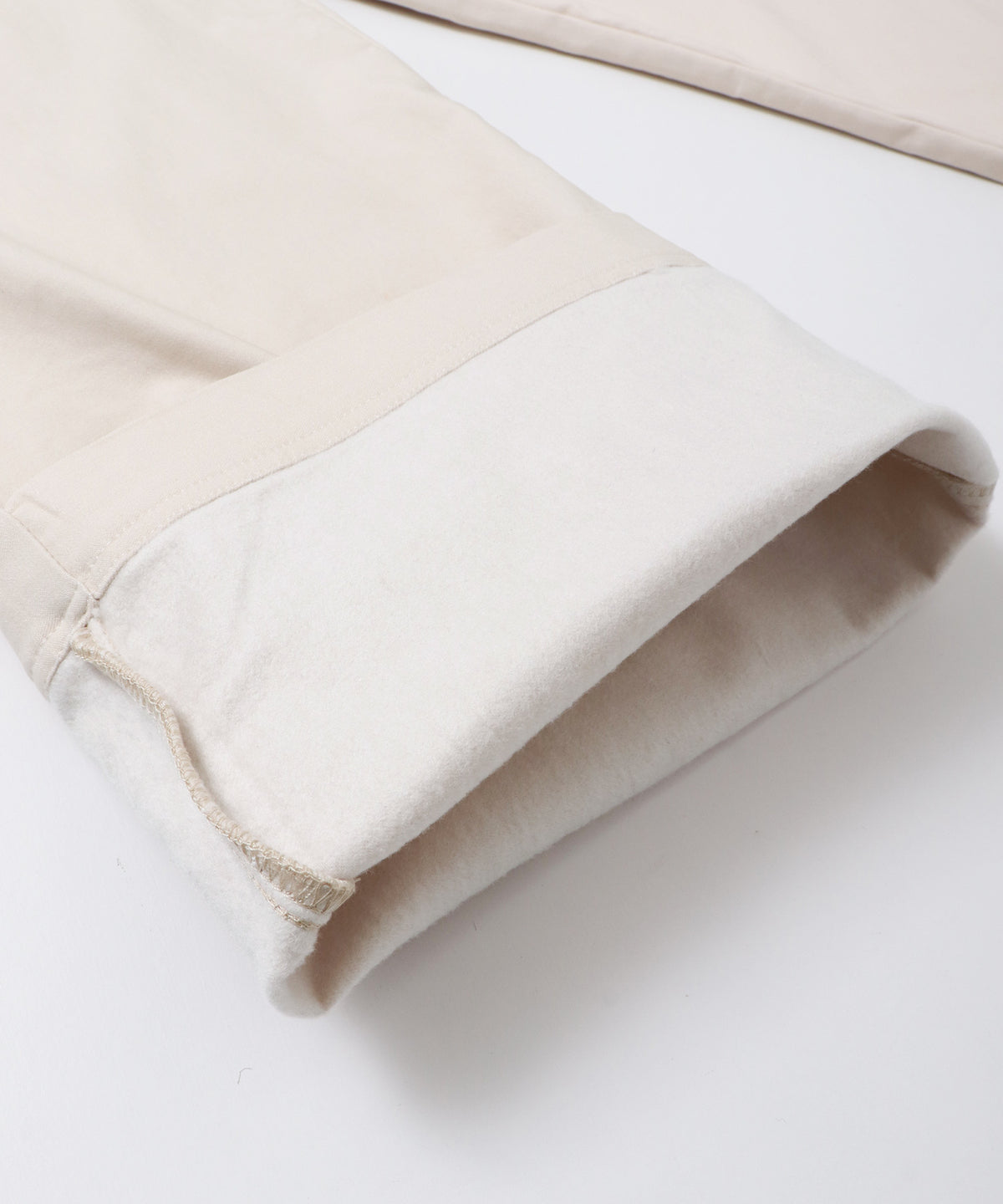 [STRETCH] BRUSHED-LINING BARIRAKU STRAIGHT TROUSERS