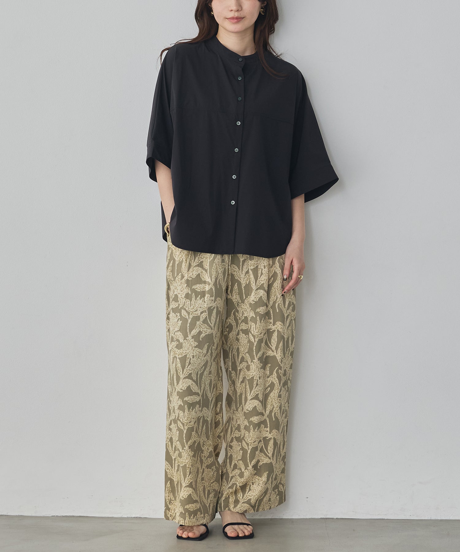 VISCOSE SATIN PRINTED EASY PANTS