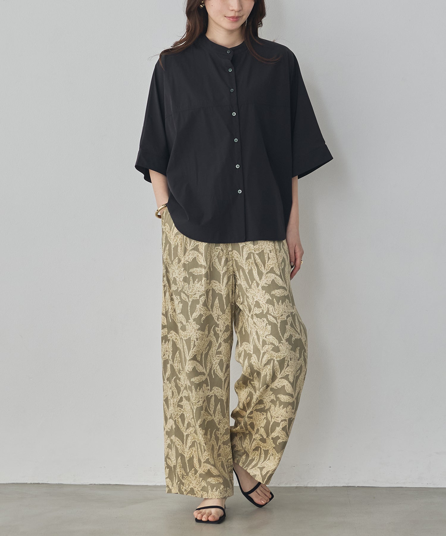 VISCOSE SATIN PRINTED EASY PANTS