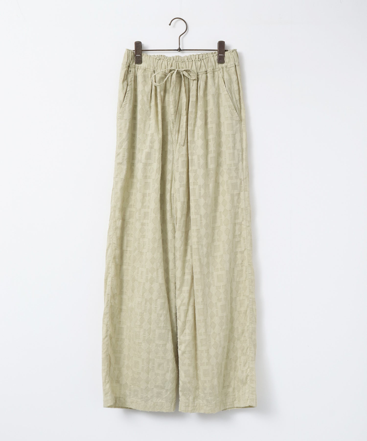 CUT-JACQUARD EASY PANTS