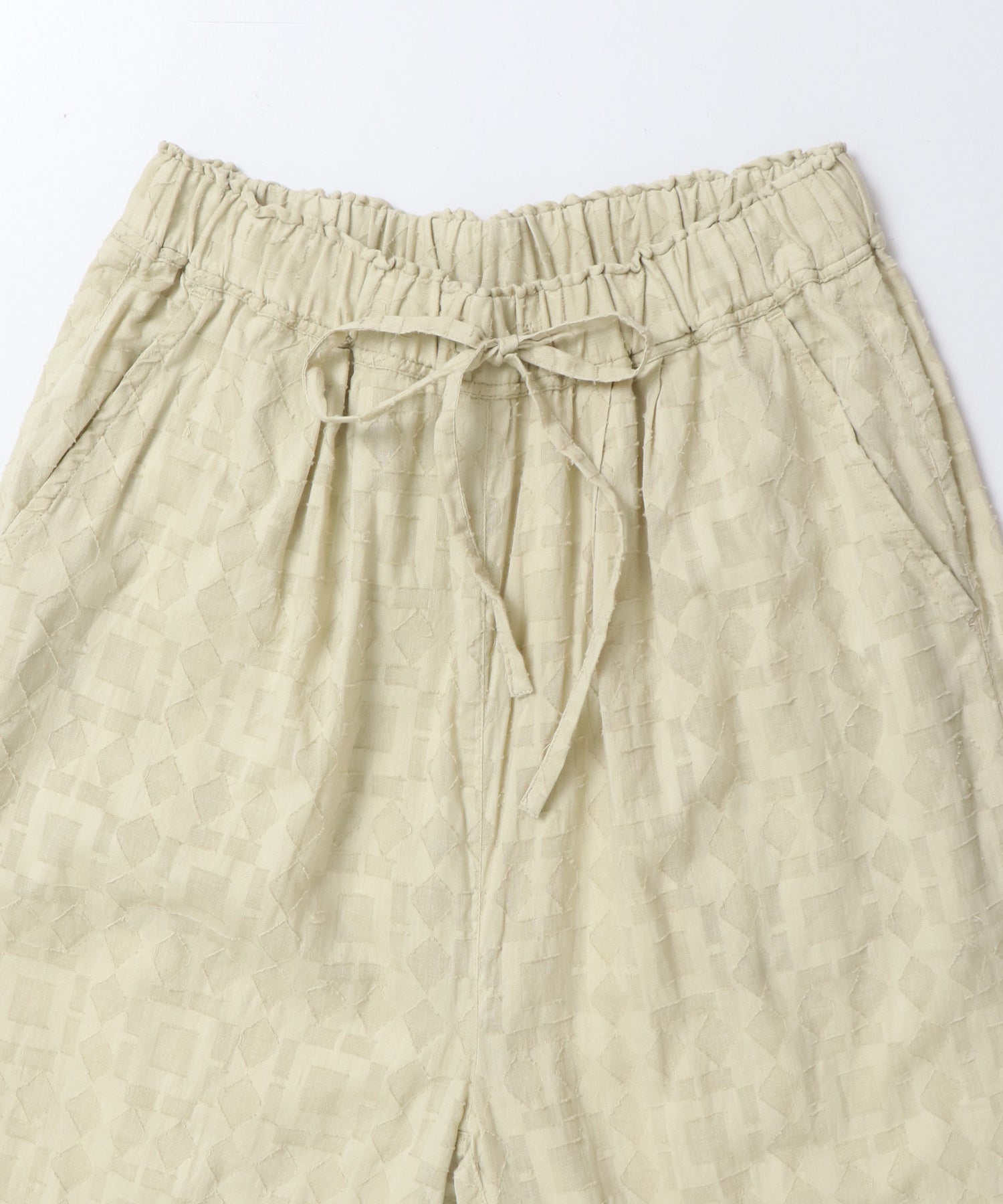 CUT-JACQUARD EASY PANTS
