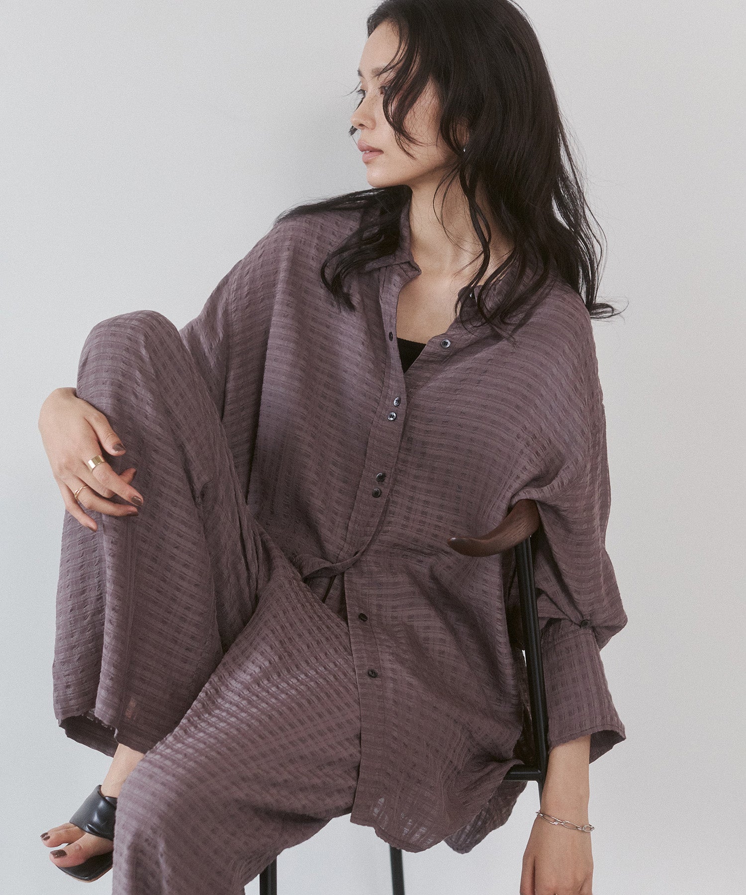 DOBBY CHECK EASY PANTS