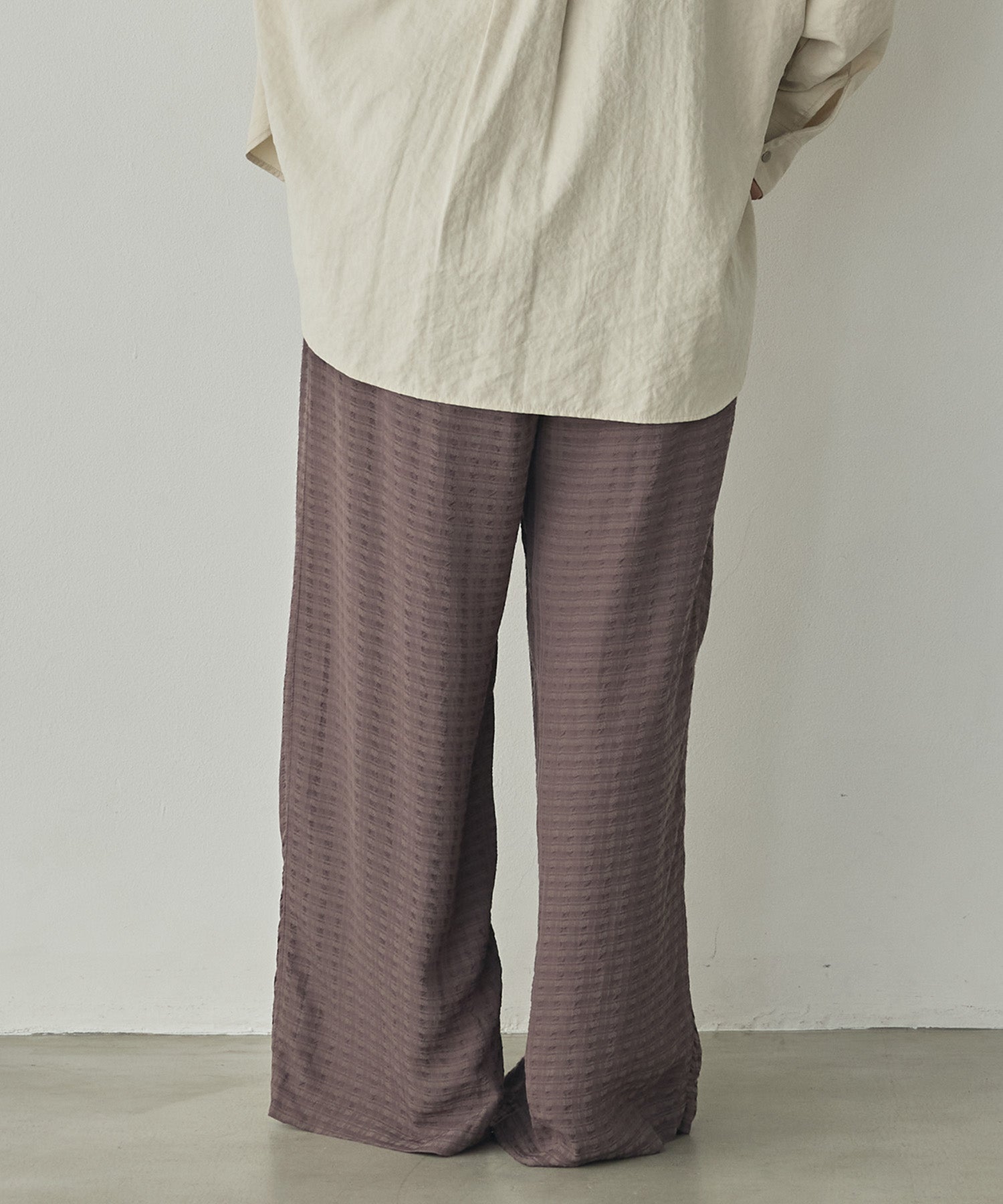 DOBBY CHECK EASY PANTS
