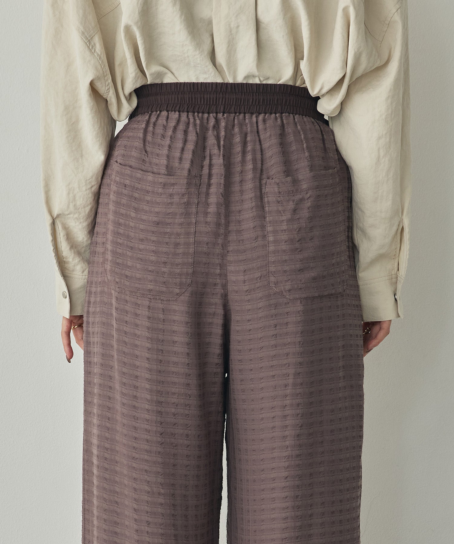 DOBBY CHECK EASY PANTS