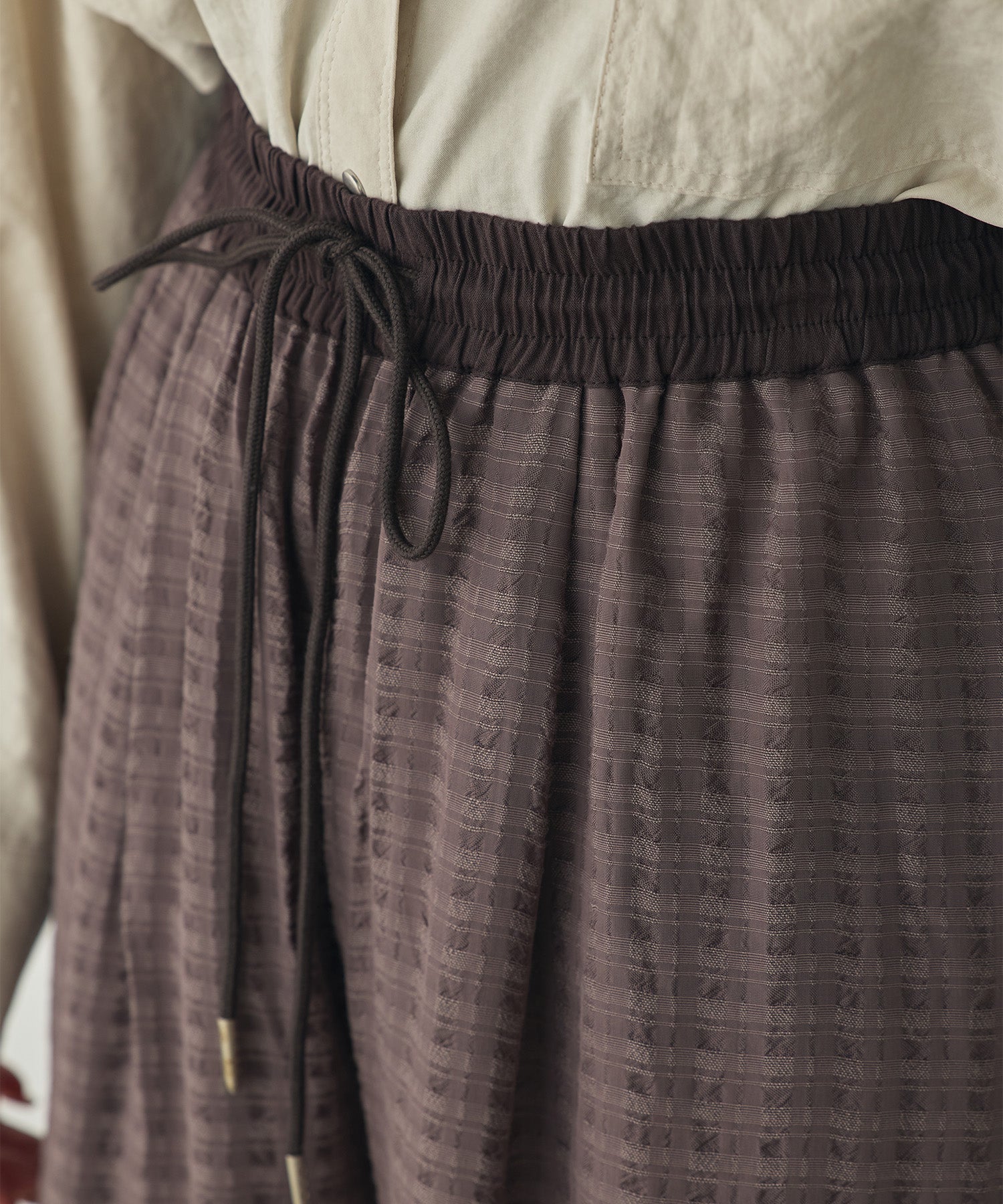 DOBBY CHECK EASY PANTS