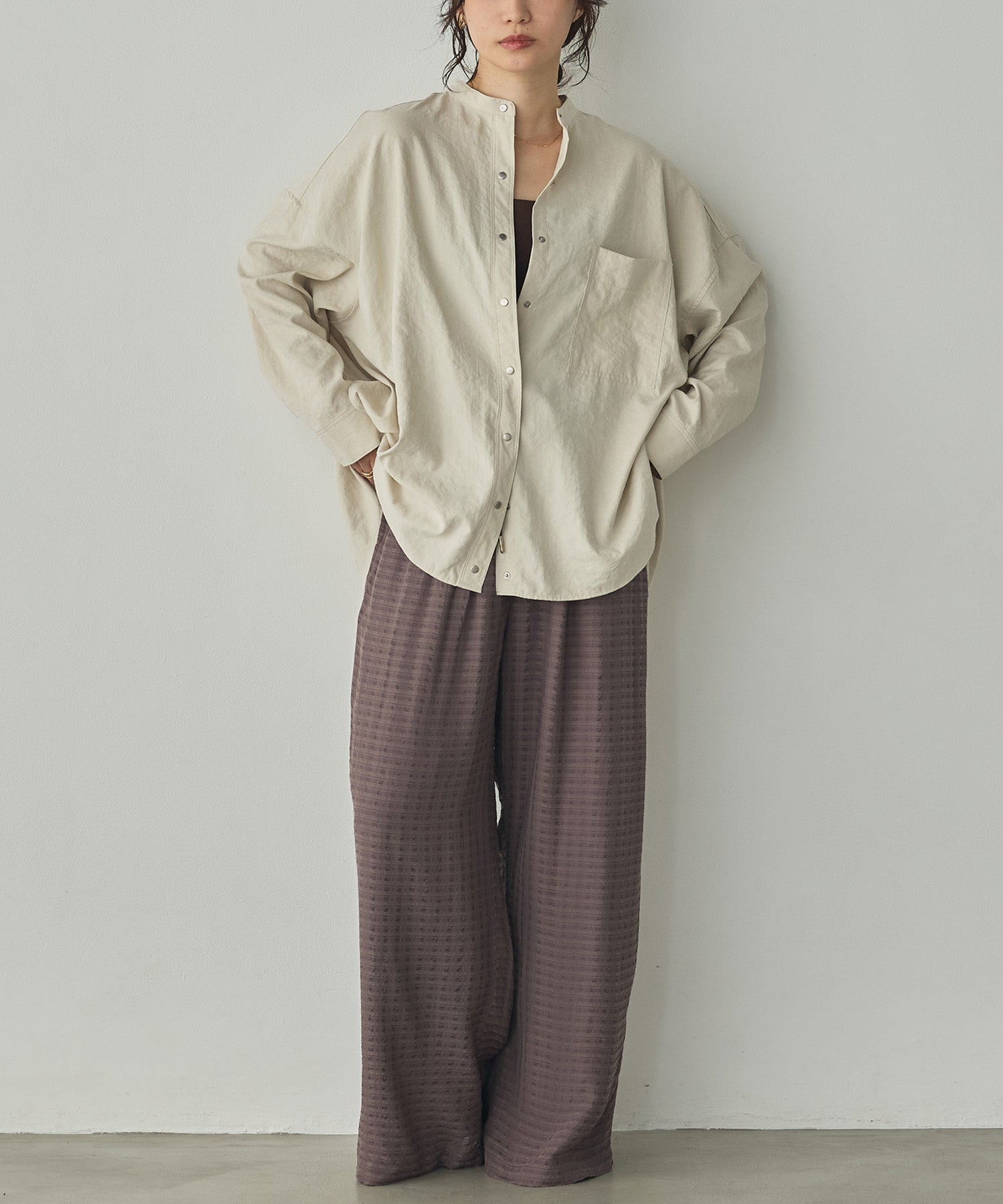 DOBBY CHECK EASY PANTS
