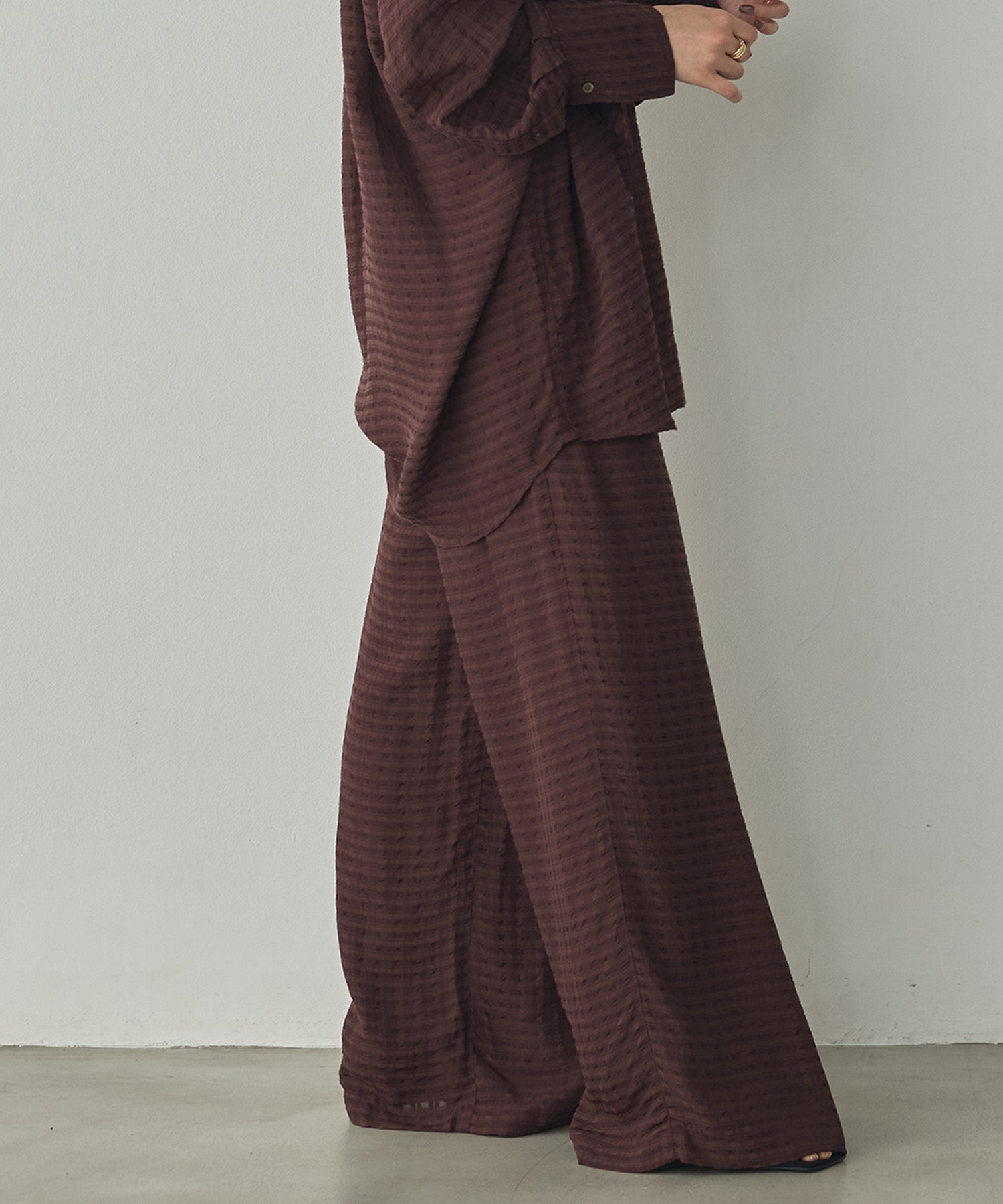 DOBBY CHECK EASY PANTS