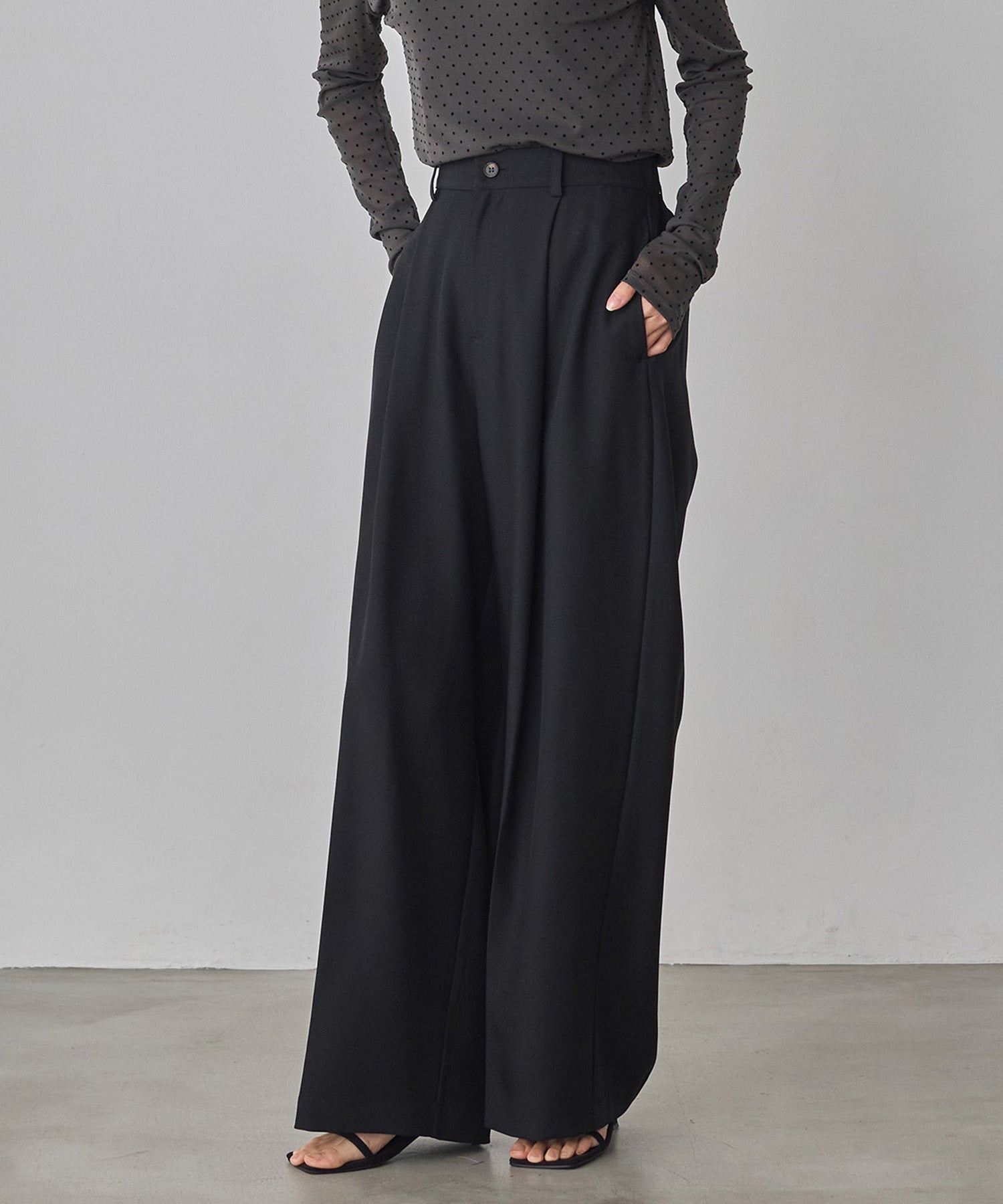 WEB限定/別注】【セットアップ対応】杢調ライトストレートパンツ