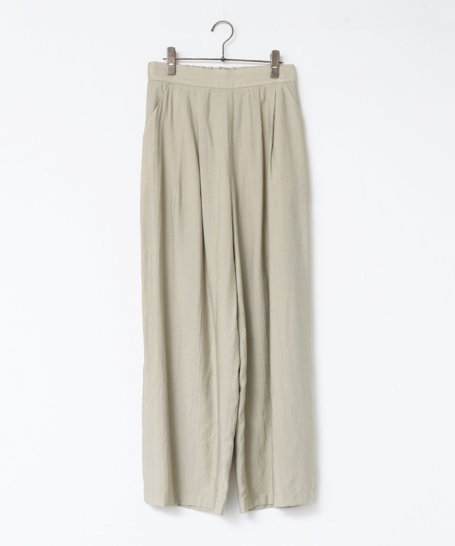 [LIMITED]WASH-SATIN LAYERED SKIRT/PANTS