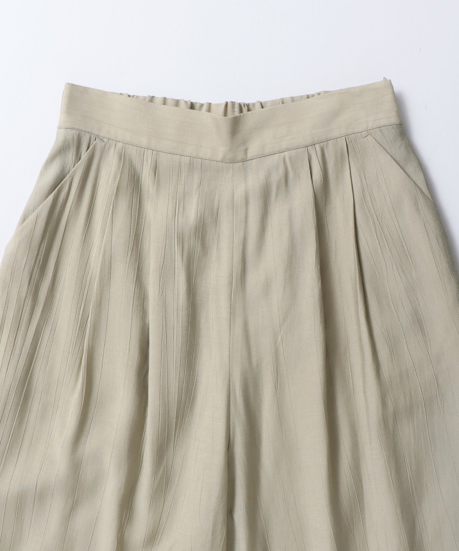 [LIMITED]WASH-SATIN LAYERED SKIRT/PANTS