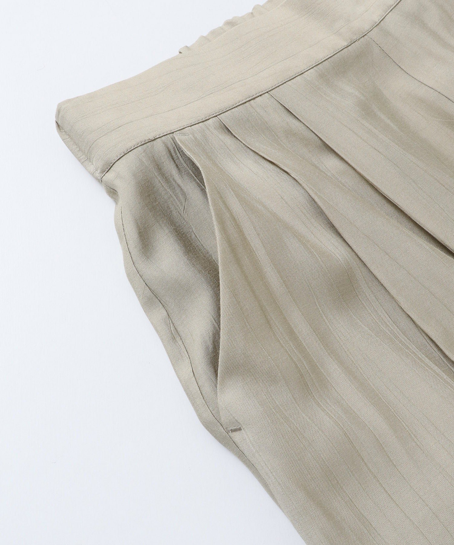 [LIMITED]WASH-SATIN LAYERED SKIRT/PANTS