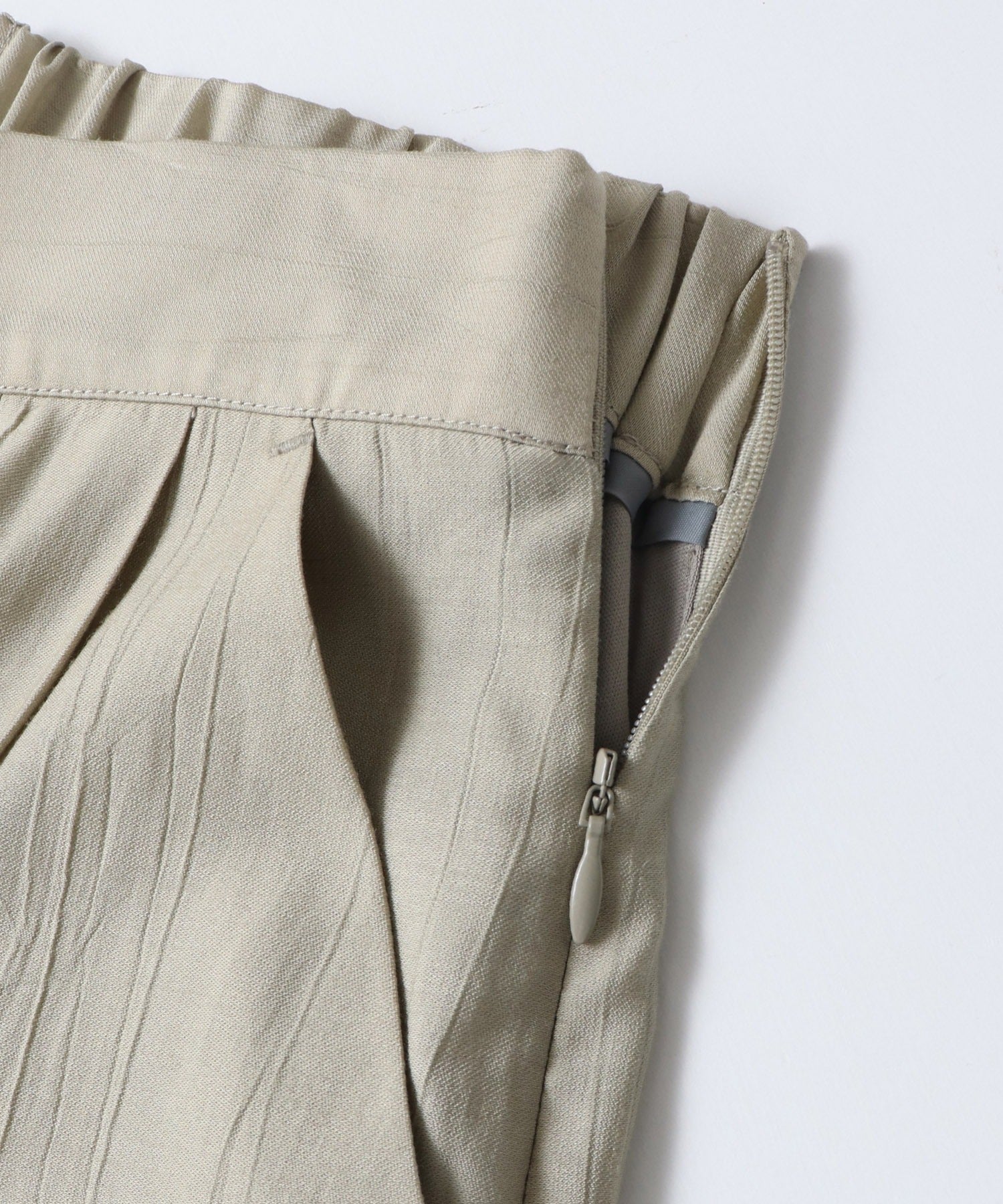 [LIMITED]WASH-SATIN LAYERED SKIRT/PANTS