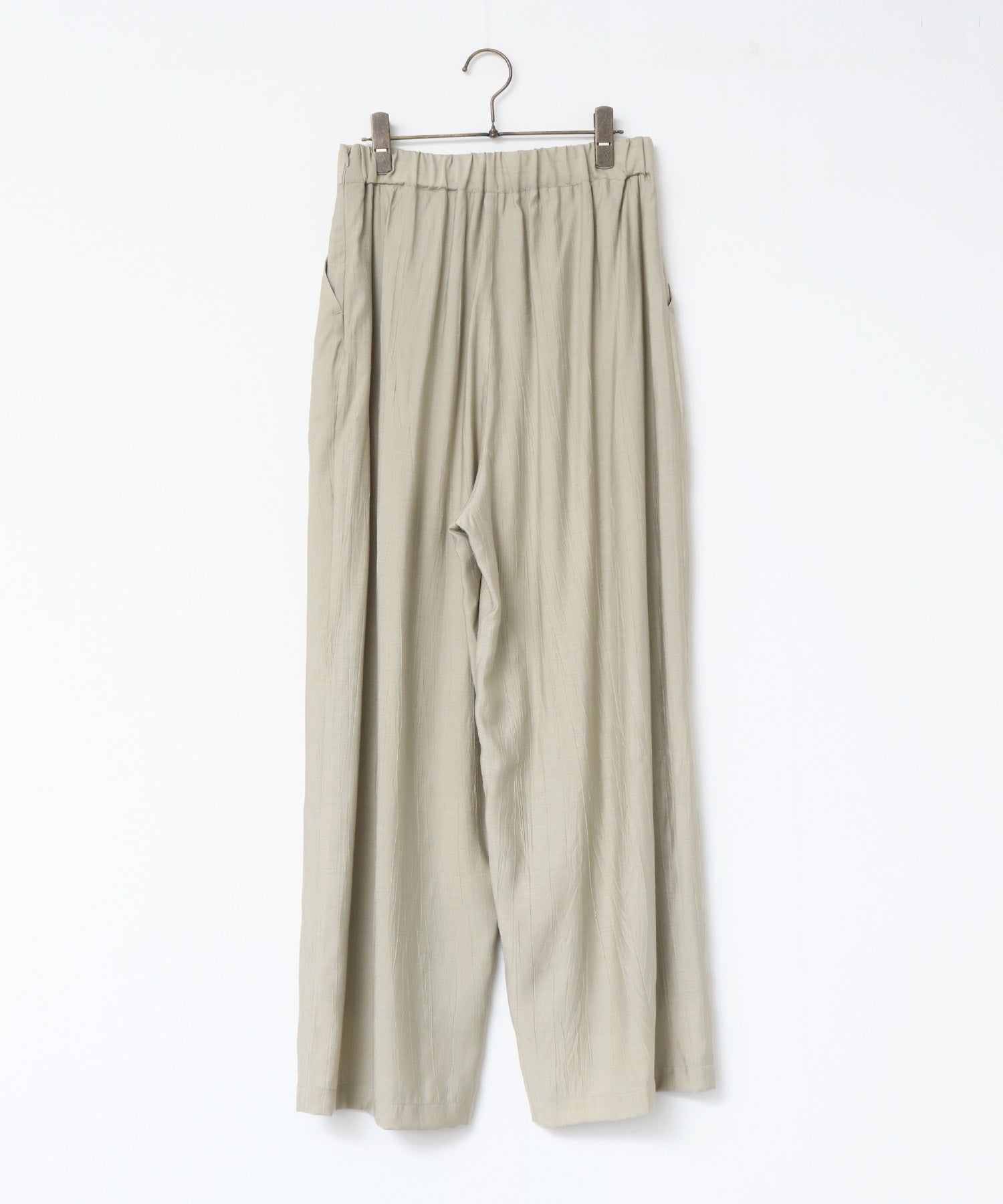 [LIMITED]WASH-SATIN LAYERED SKIRT/PANTS