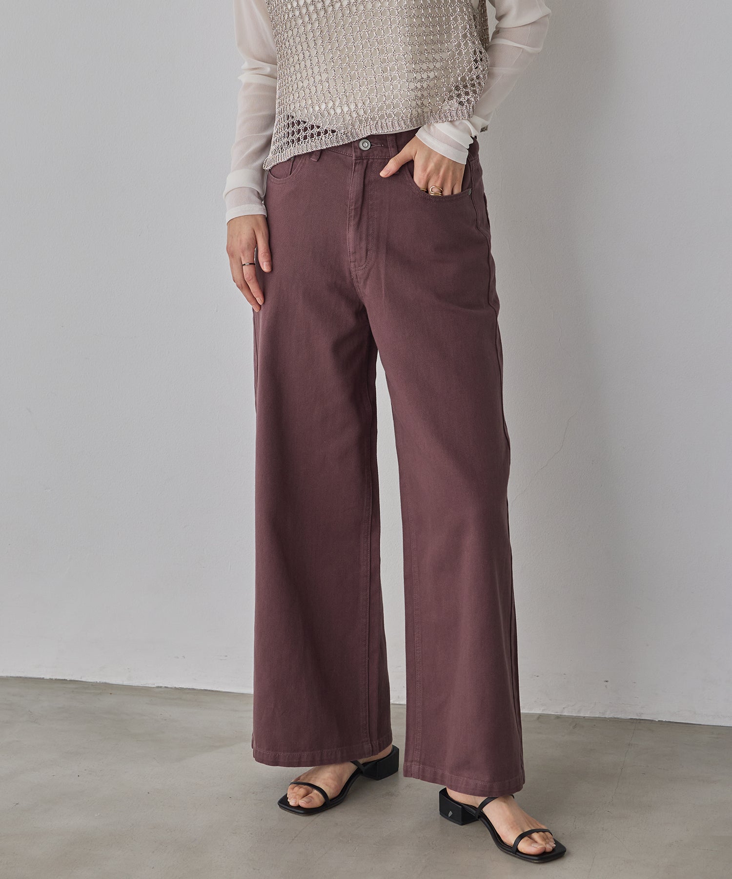 DENIM/TWILL BUGGY PANTS