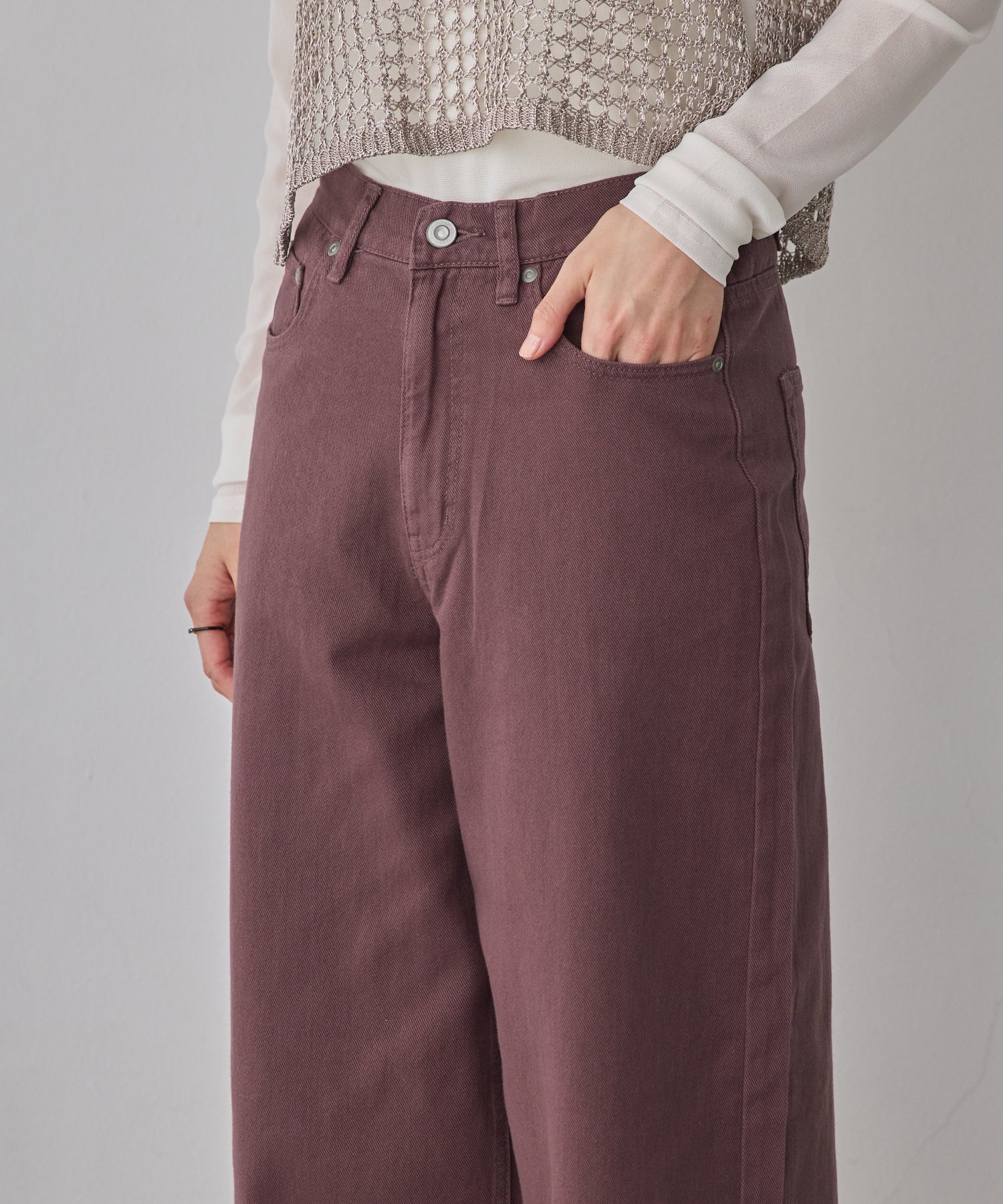 DENIM/TWILL BUGGY PANTS
