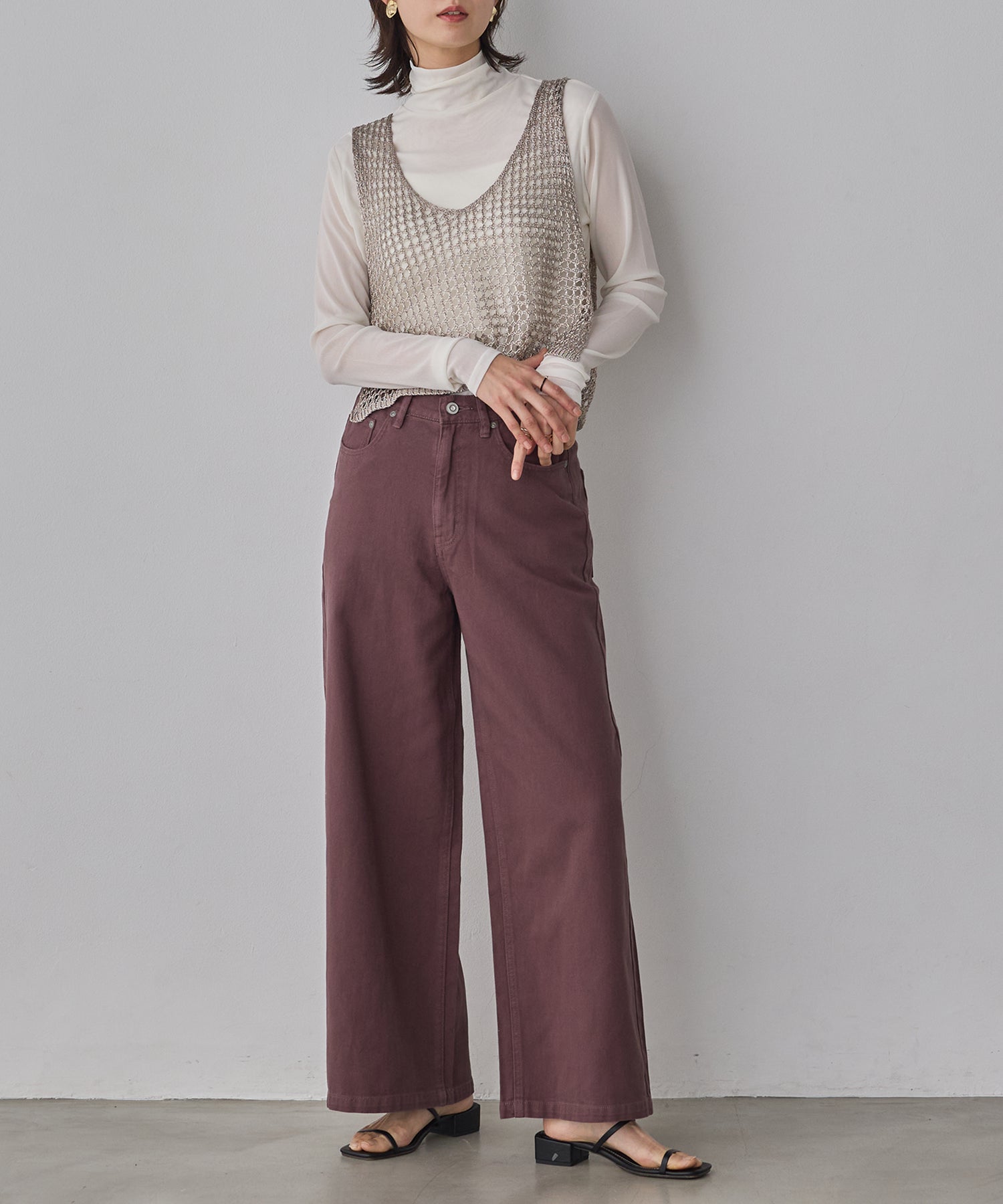 DENIM/TWILL BUGGY PANTS