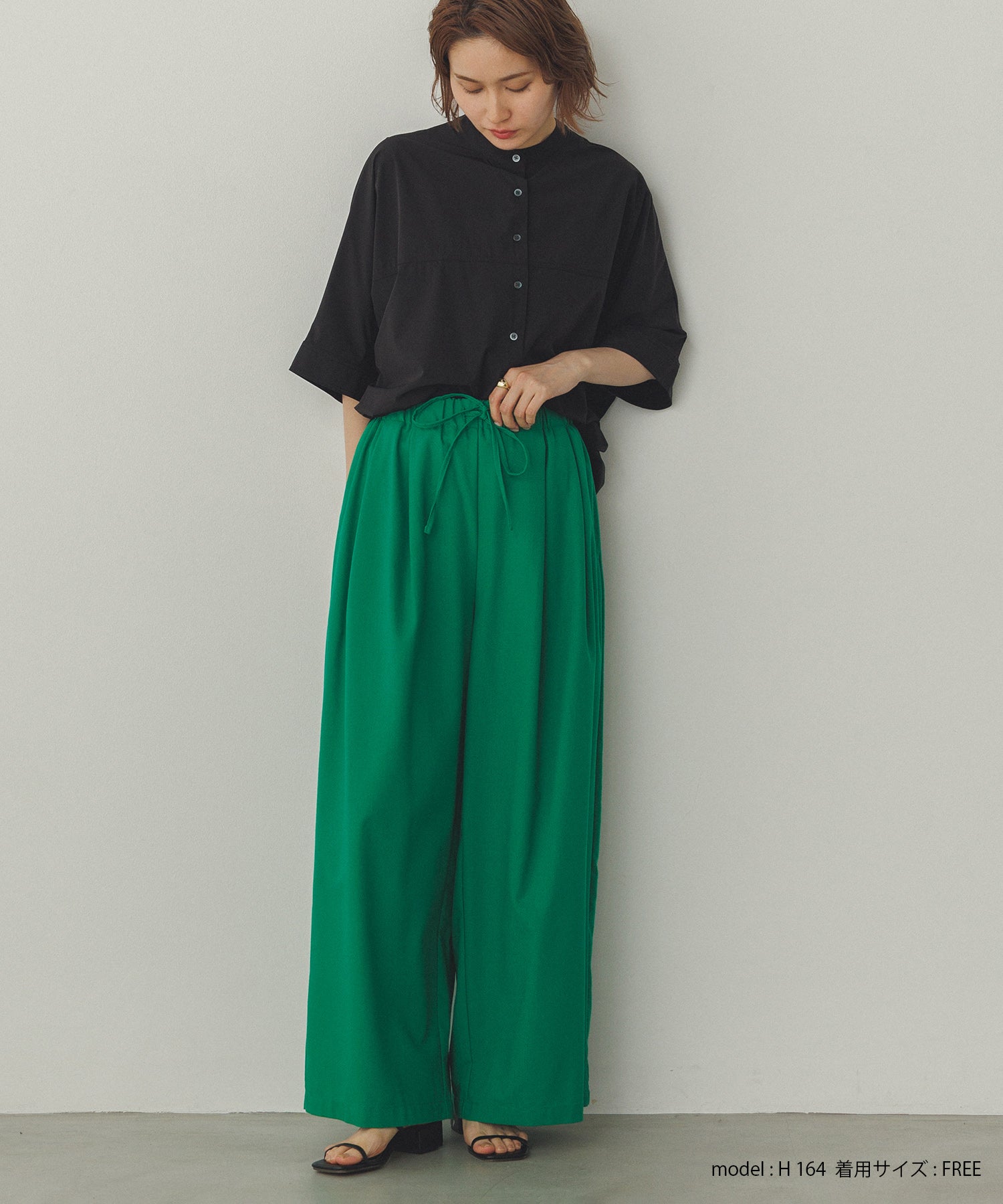 【新色追加】フレンチリネン イージーワイドパンツ