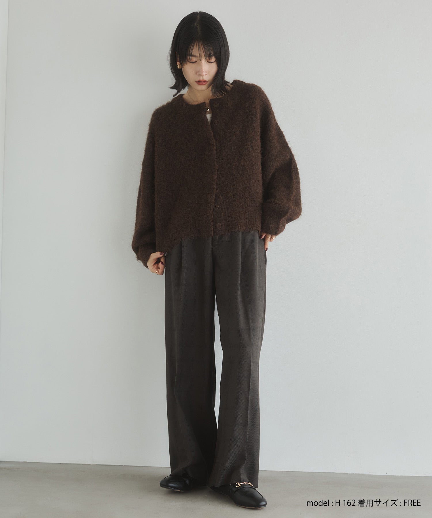 ウールライク ストレートパンツ