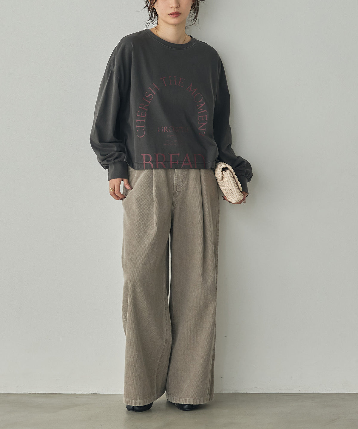 CORDUROY WIDE-LEG PANTS