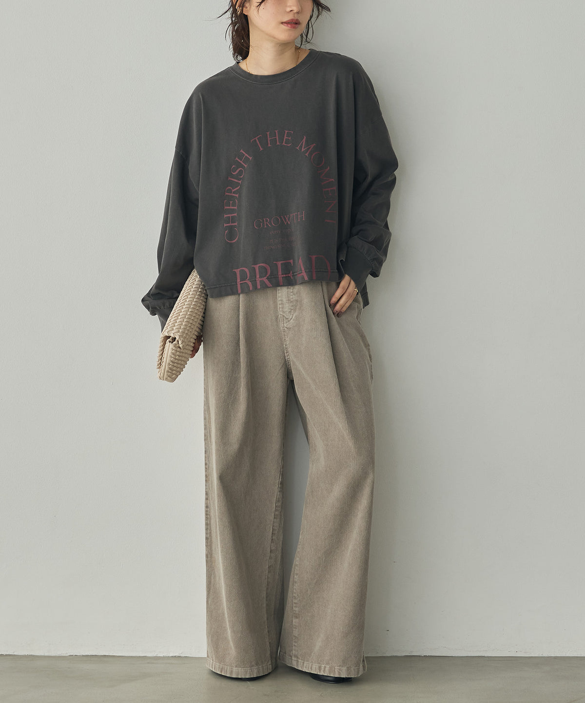 CORDUROY WIDE-LEG PANTS