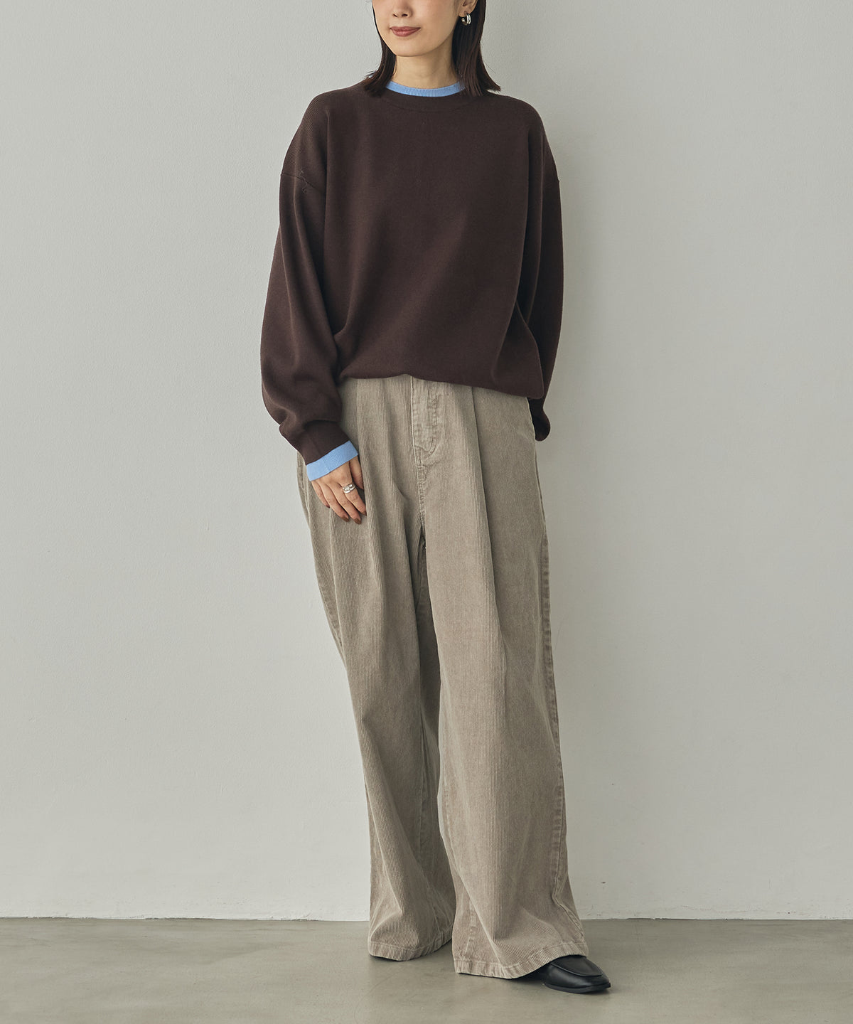 CORDUROY WIDE-LEG PANTS