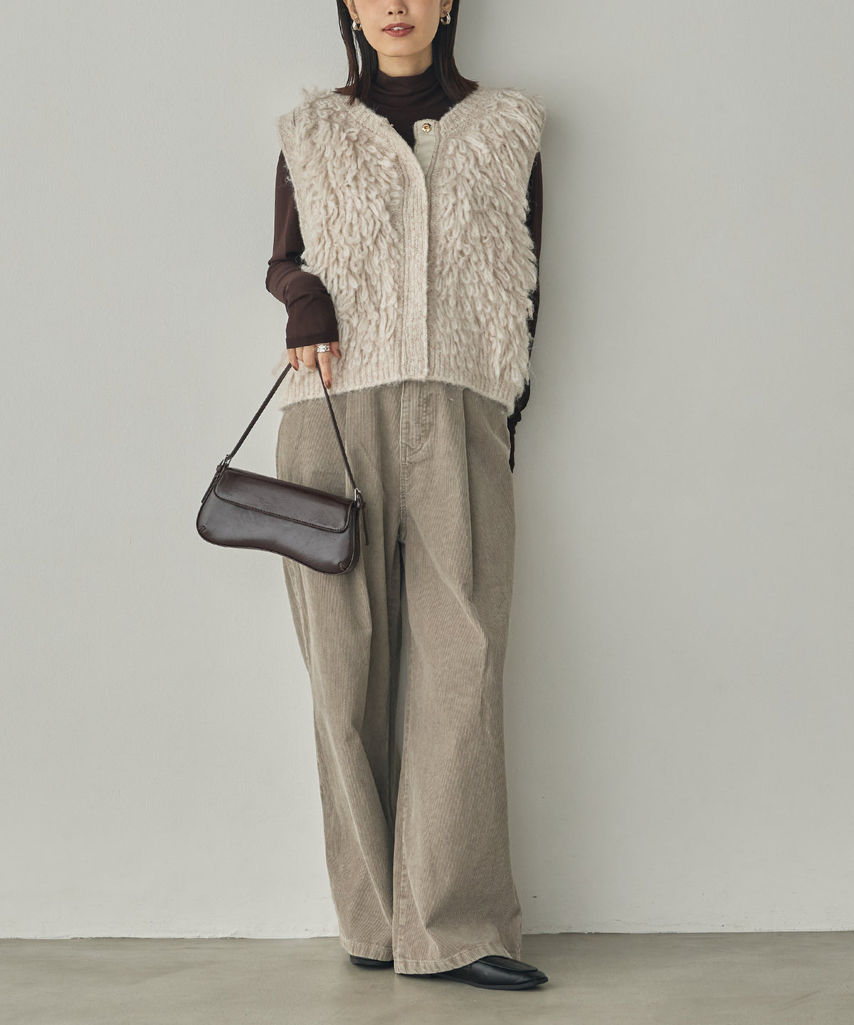 CORDUROY WIDE-LEG PANTS