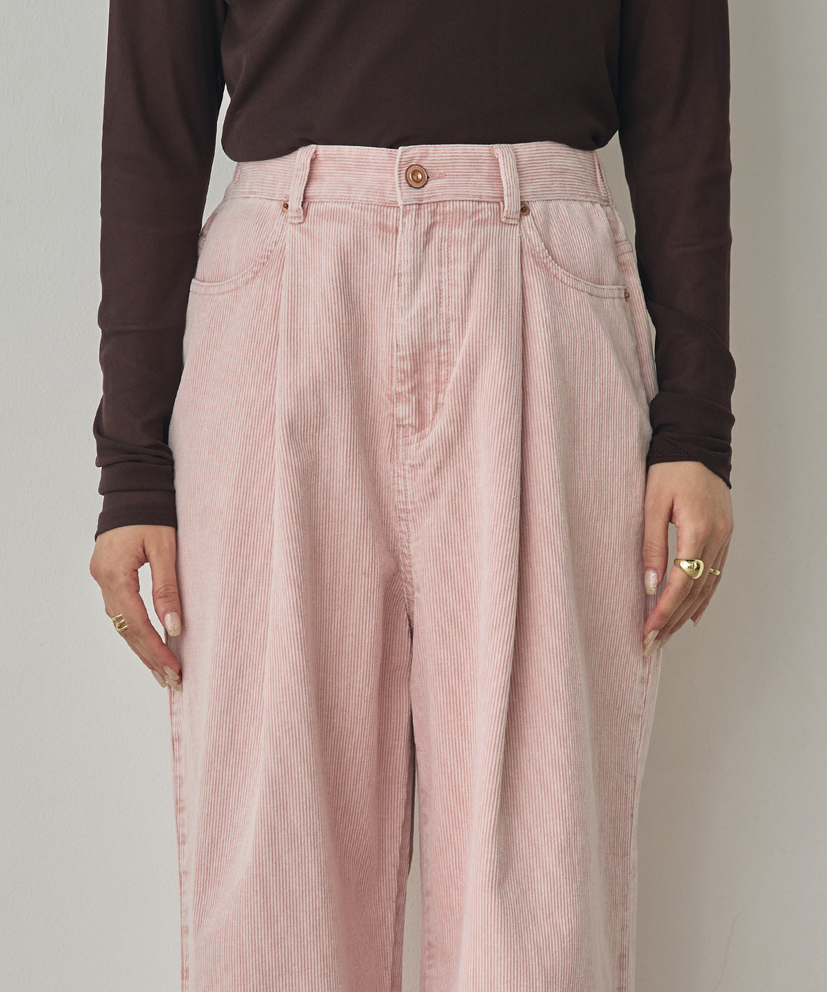 CORDUROY WIDE-LEG PANTS