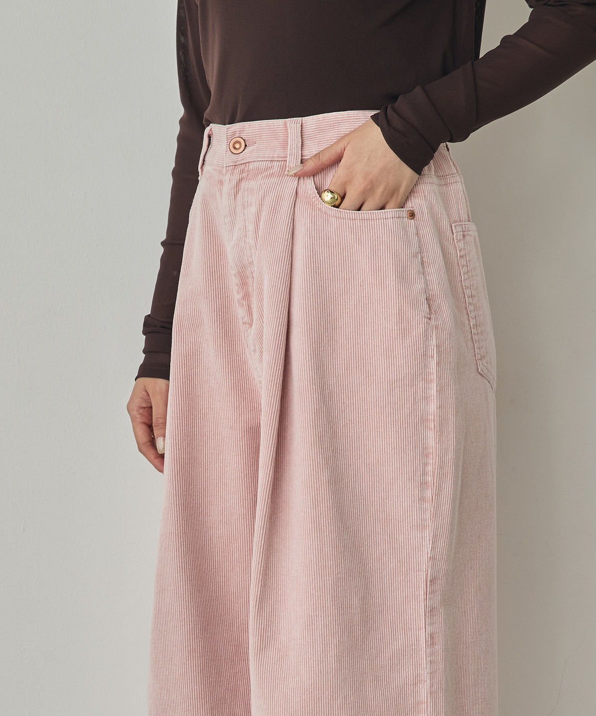 CORDUROY WIDE-LEG PANTS