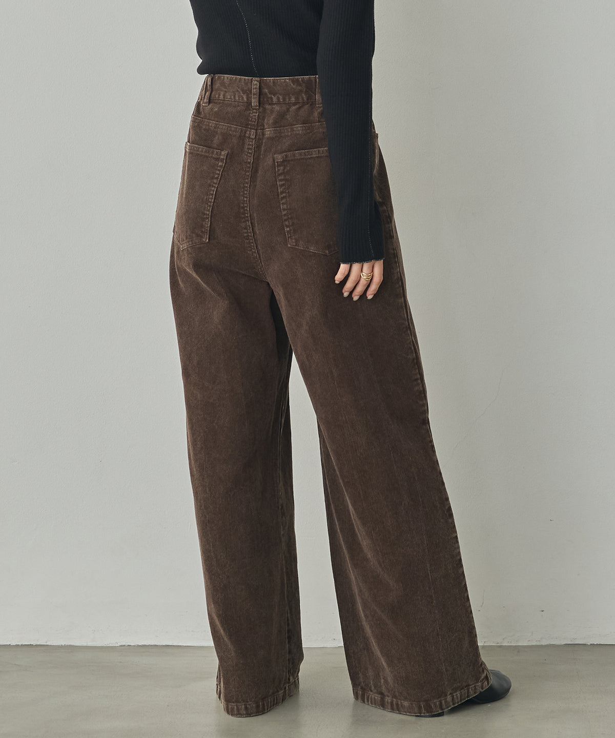 CORDUROY WIDE-LEG PANTS
