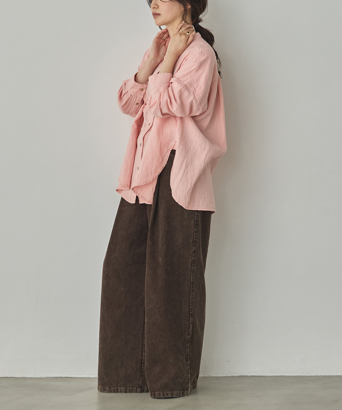 CORDUROY WIDE-LEG PANTS