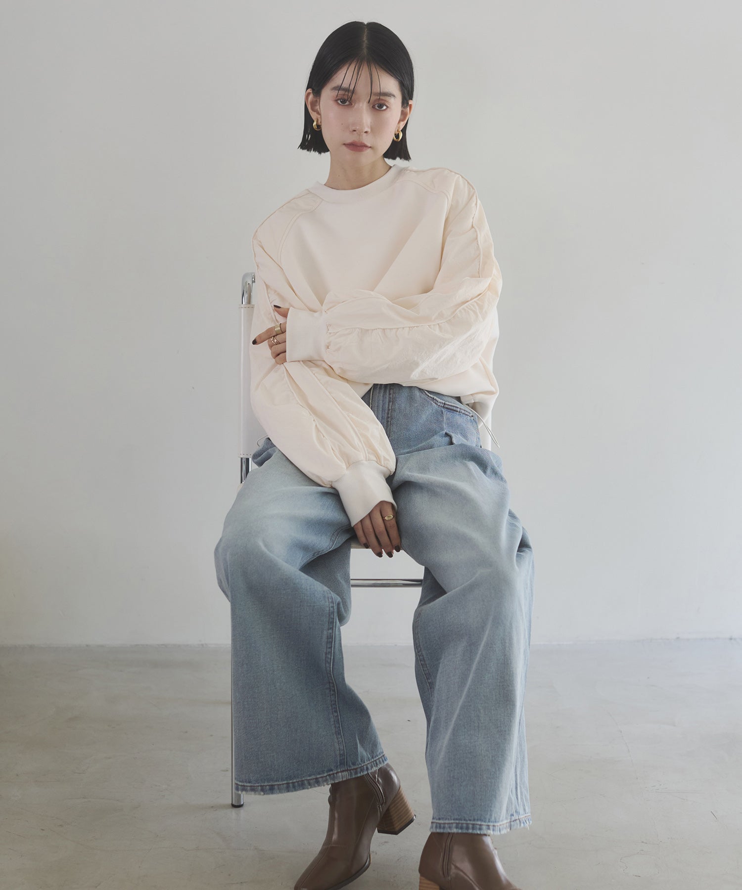 10ozポケットタック デニムパンツ