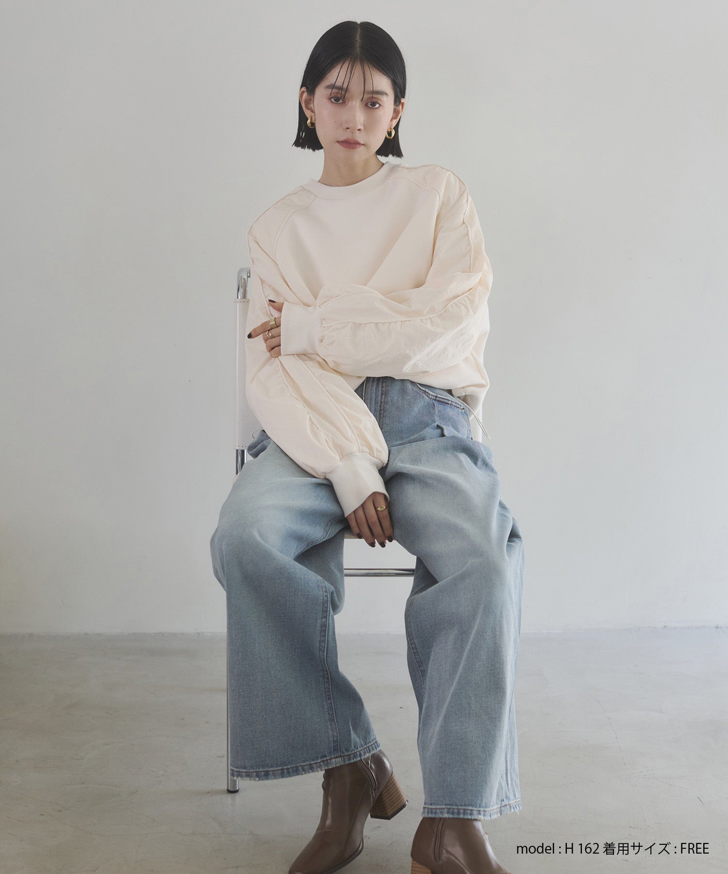 10ozポケットタック デニムパンツ