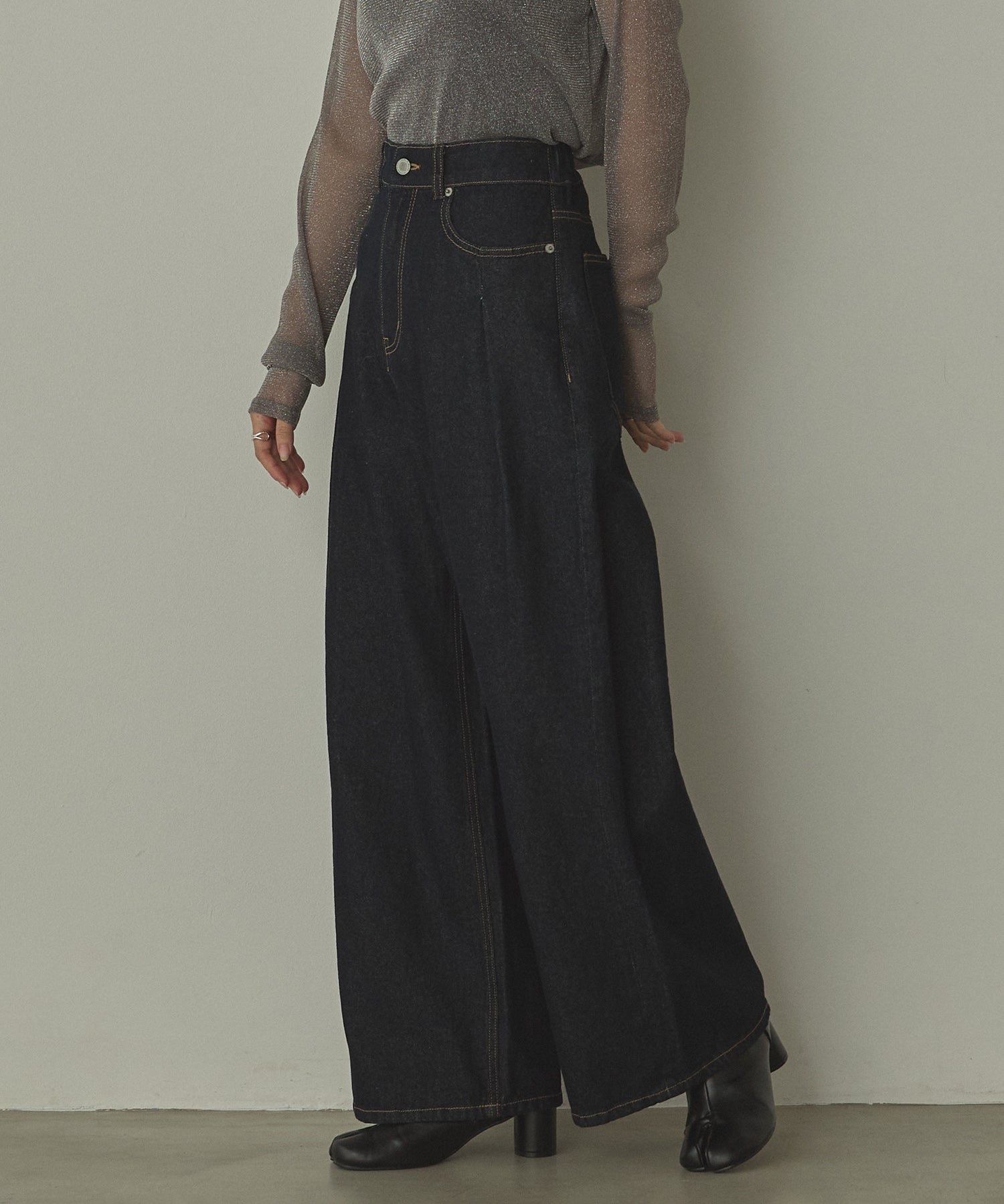 10ozポケットタック デニムパンツ