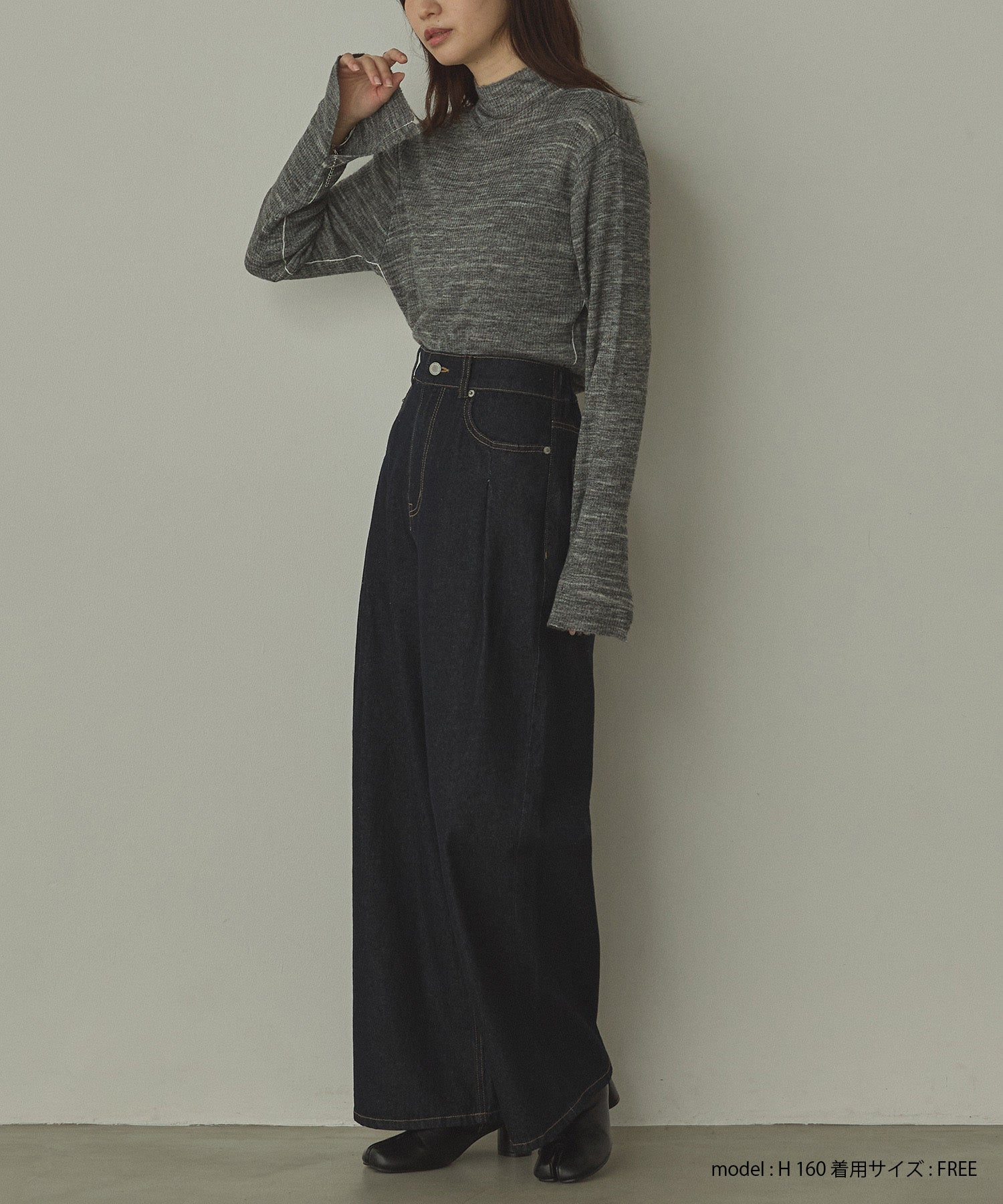 10ozポケットタック デニムパンツ