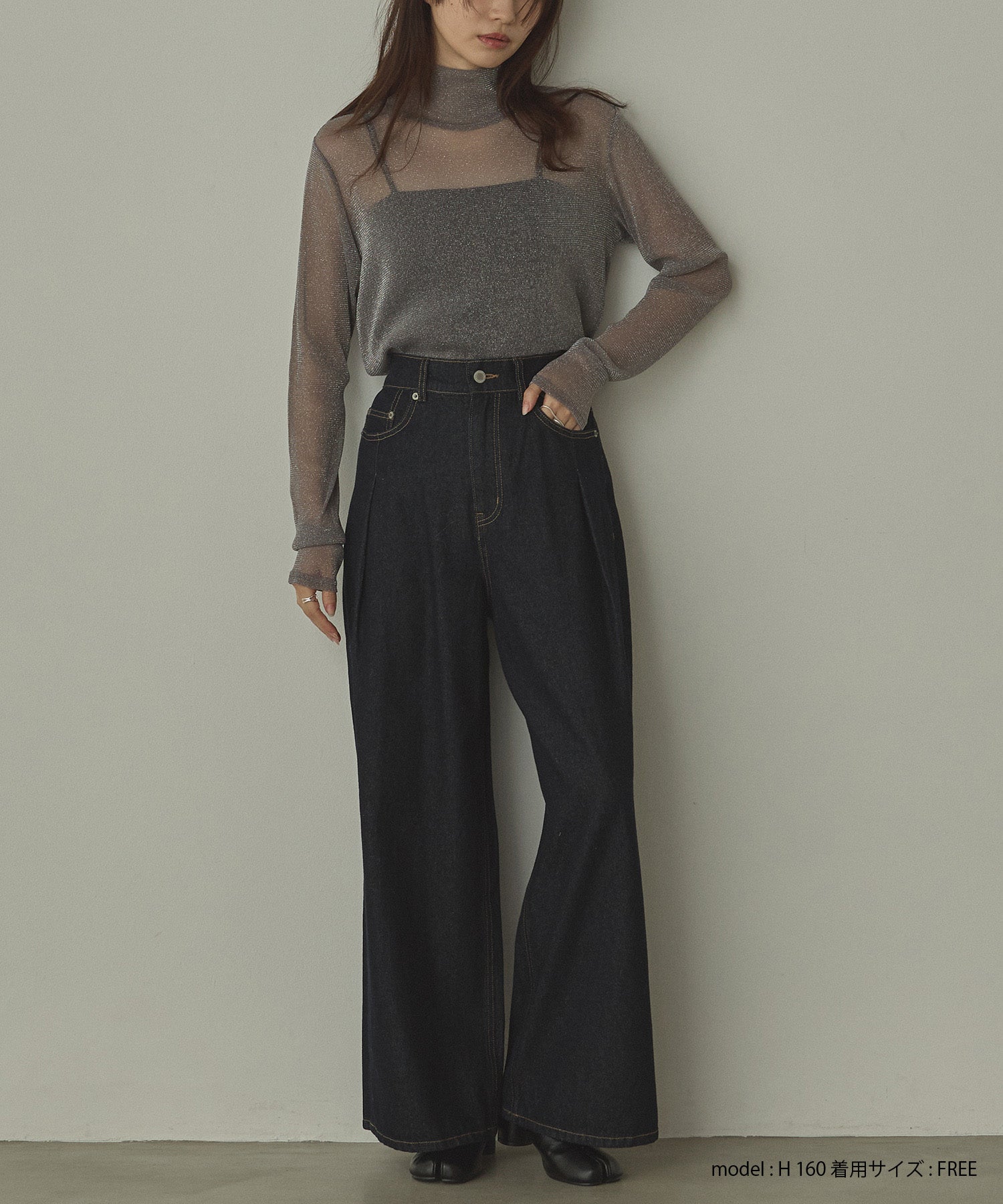 10ozポケットタック デニムパンツ