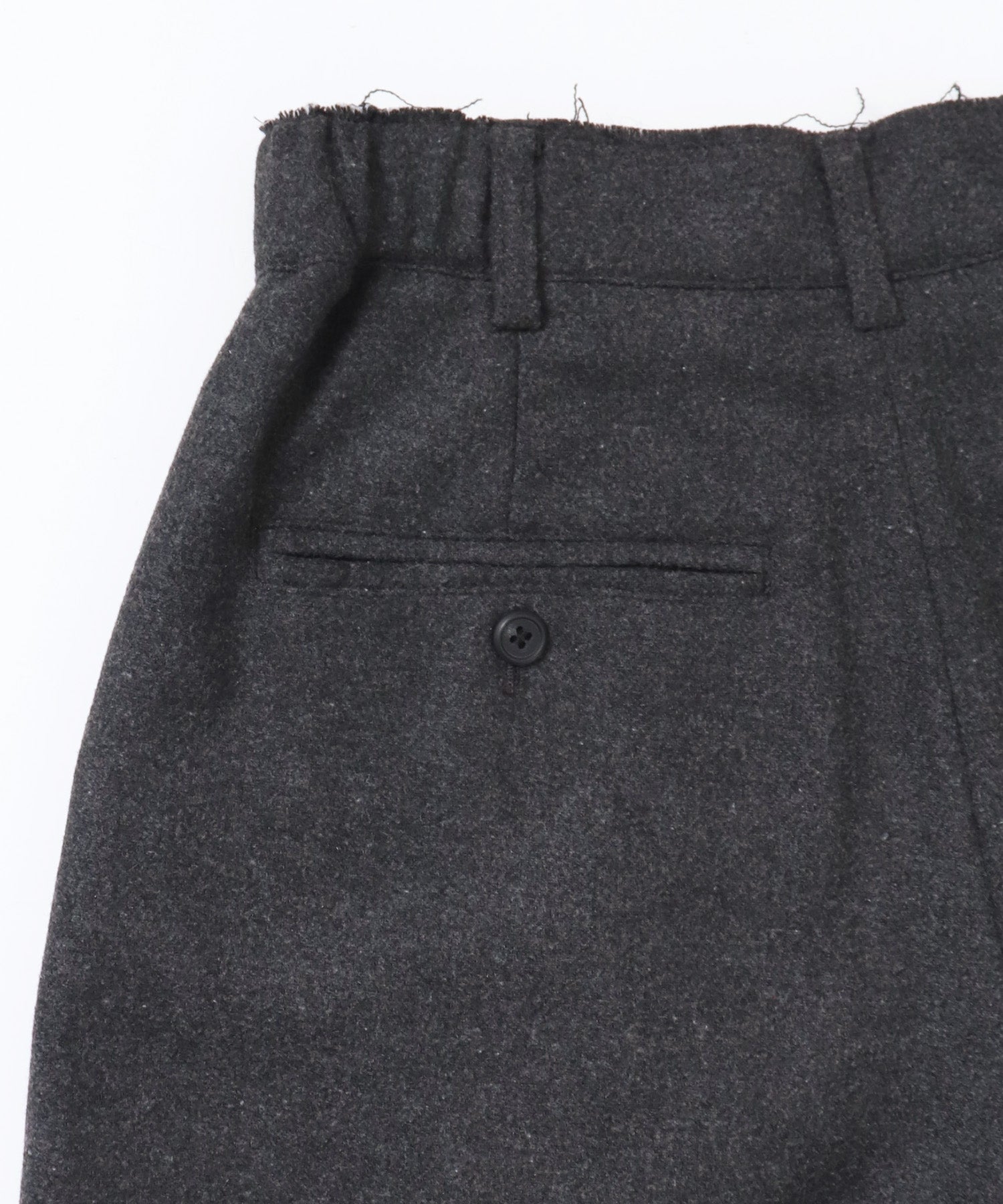 WOOL BLEND WIDE TUCK PANTS