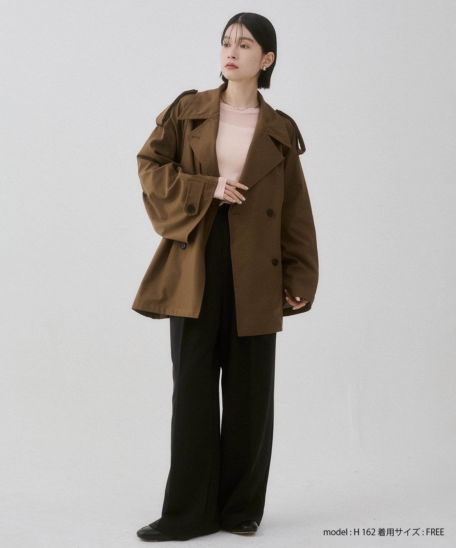 POLYRAYON TUCK PANTS