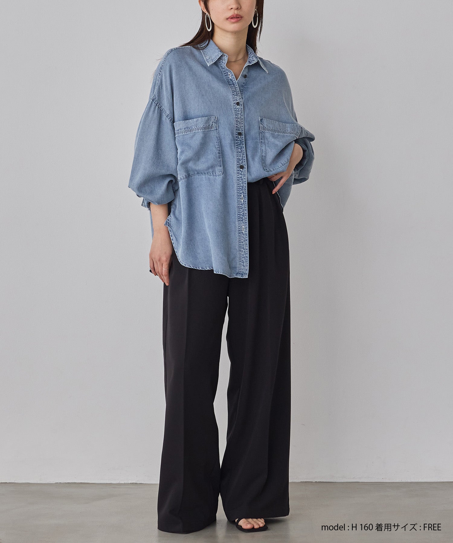 POLYRAYON TUCK PANTS