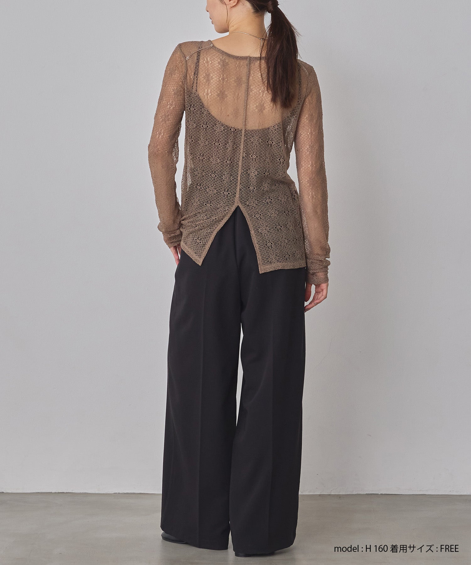 POLYRAYON TUCK PANTS