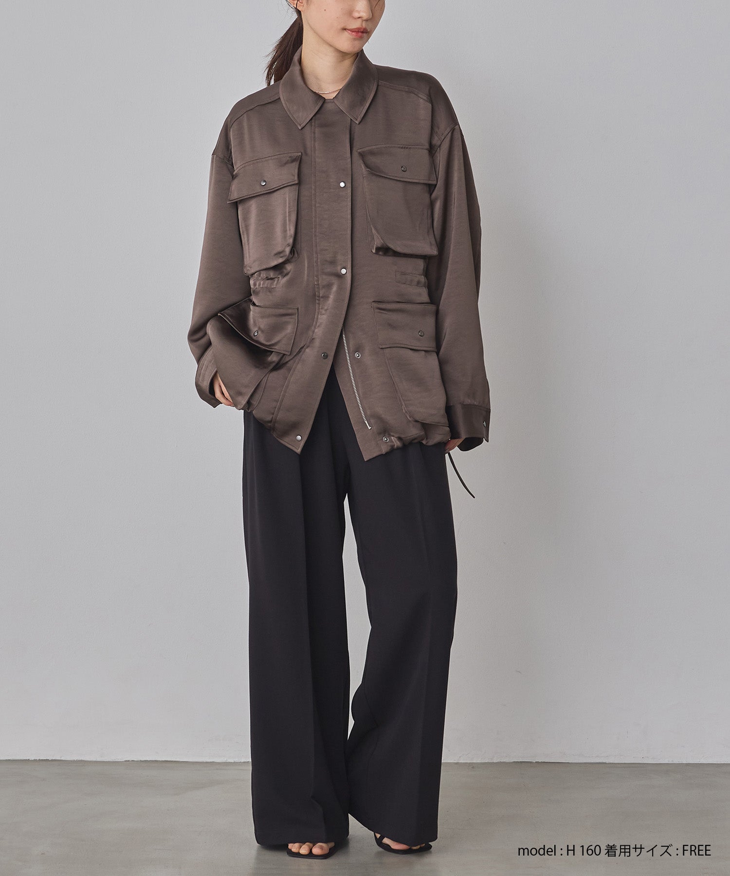 POLYRAYON TUCK PANTS