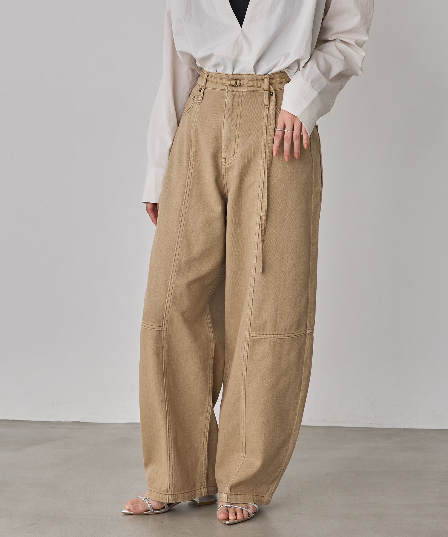 デニム/ツイル バレルパンツ