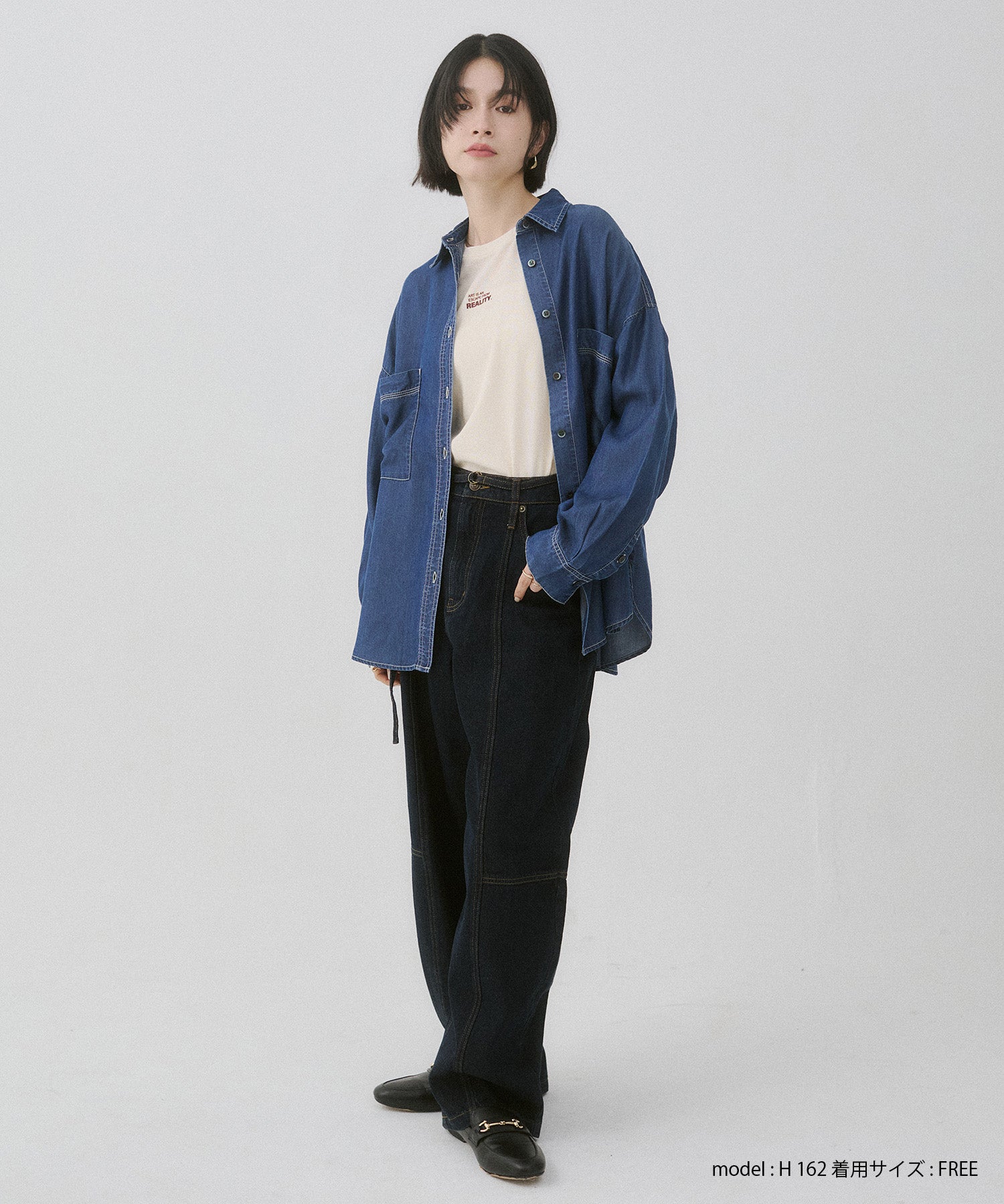 デニム/ツイル バレルパンツ