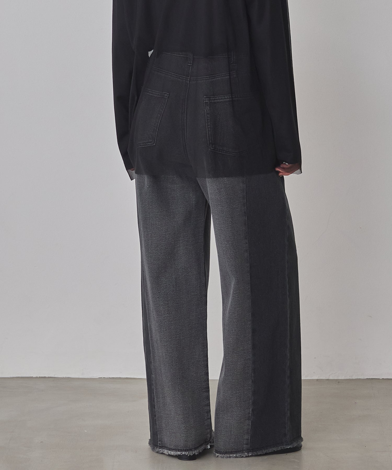 バイカラーデニムパンツ