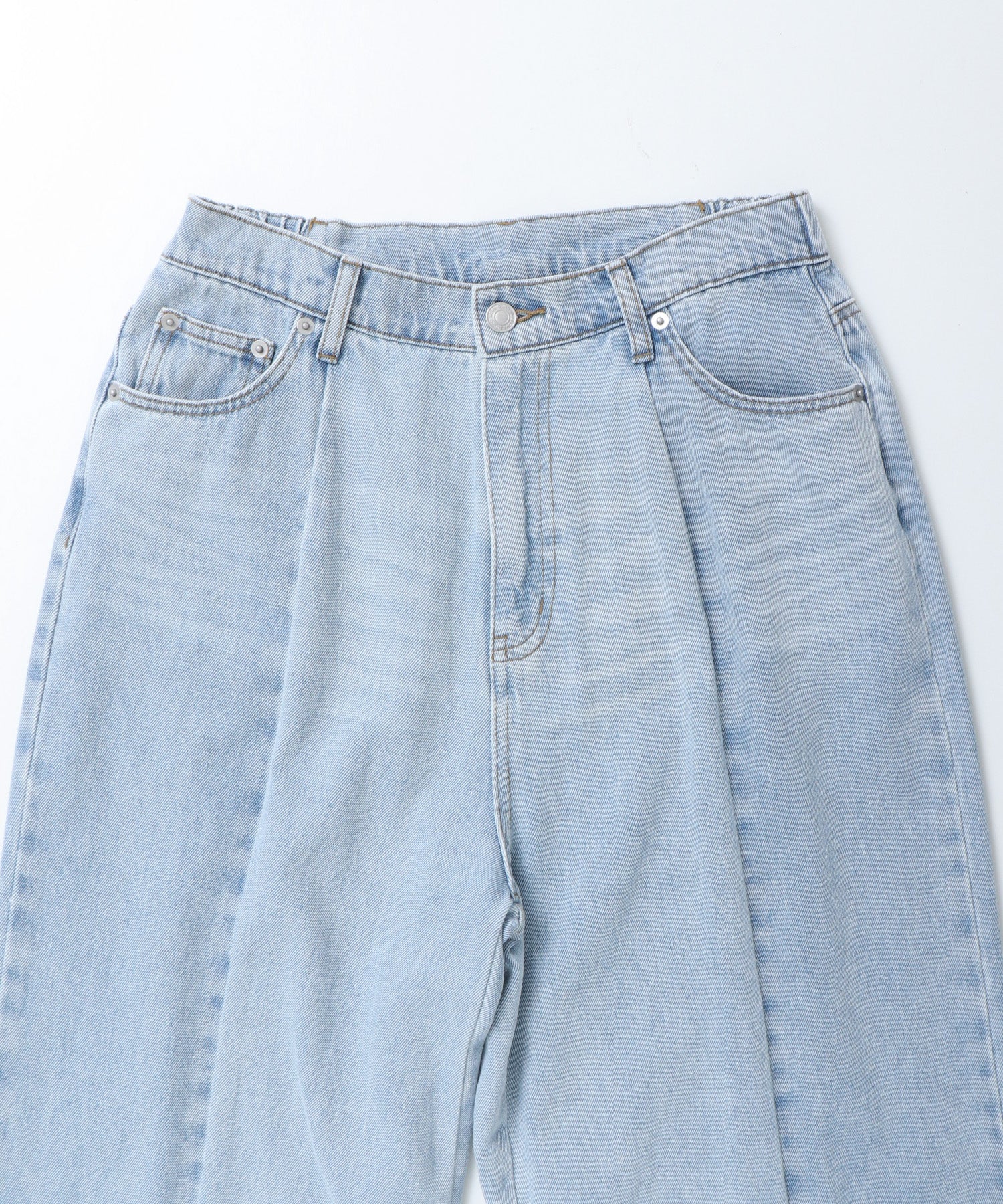 バイカラーデニムパンツ